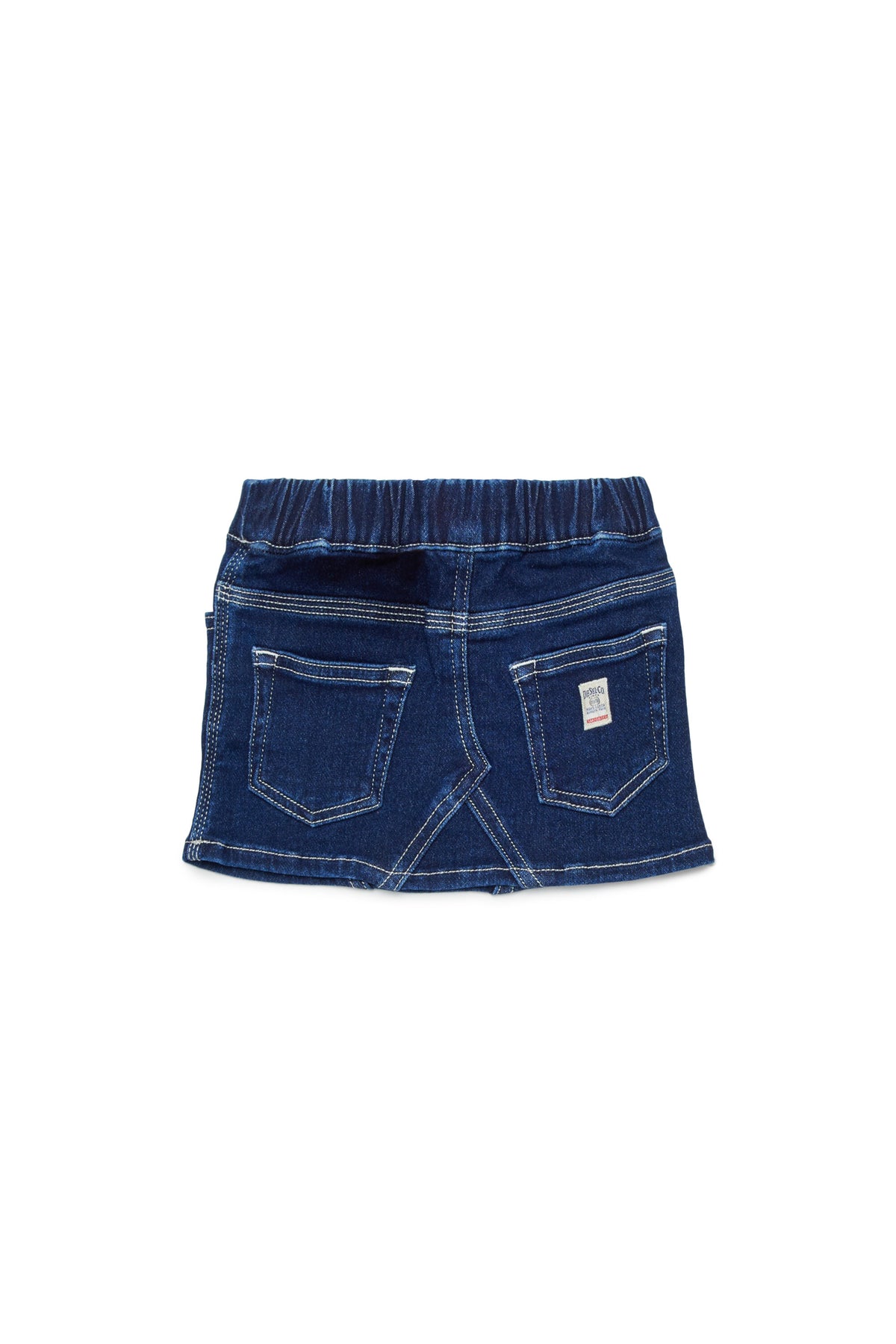 Denim skirt with logo