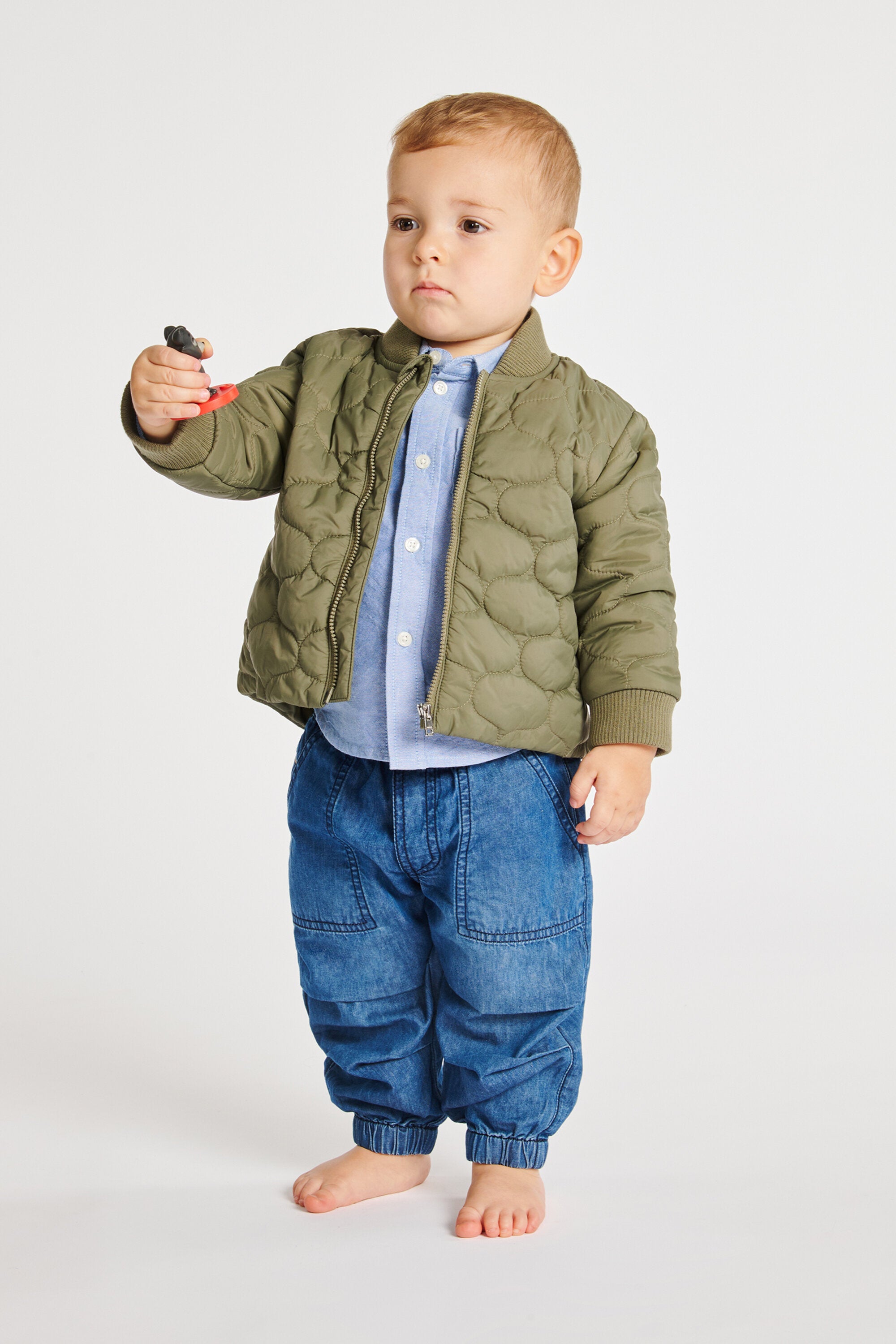 Chaqueta acolchada ligera con logo estampado