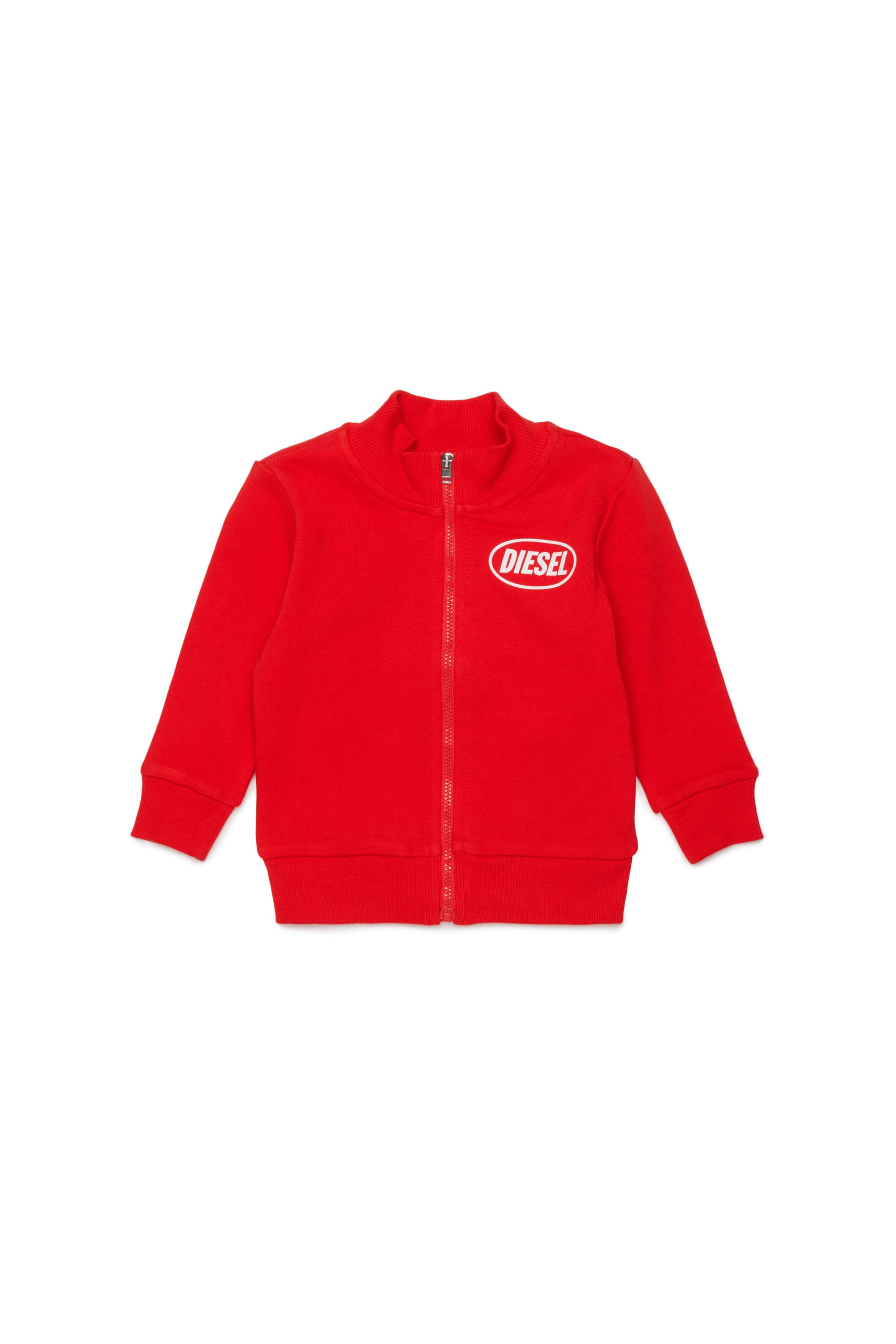 Sudadera con cremallera completa y logo