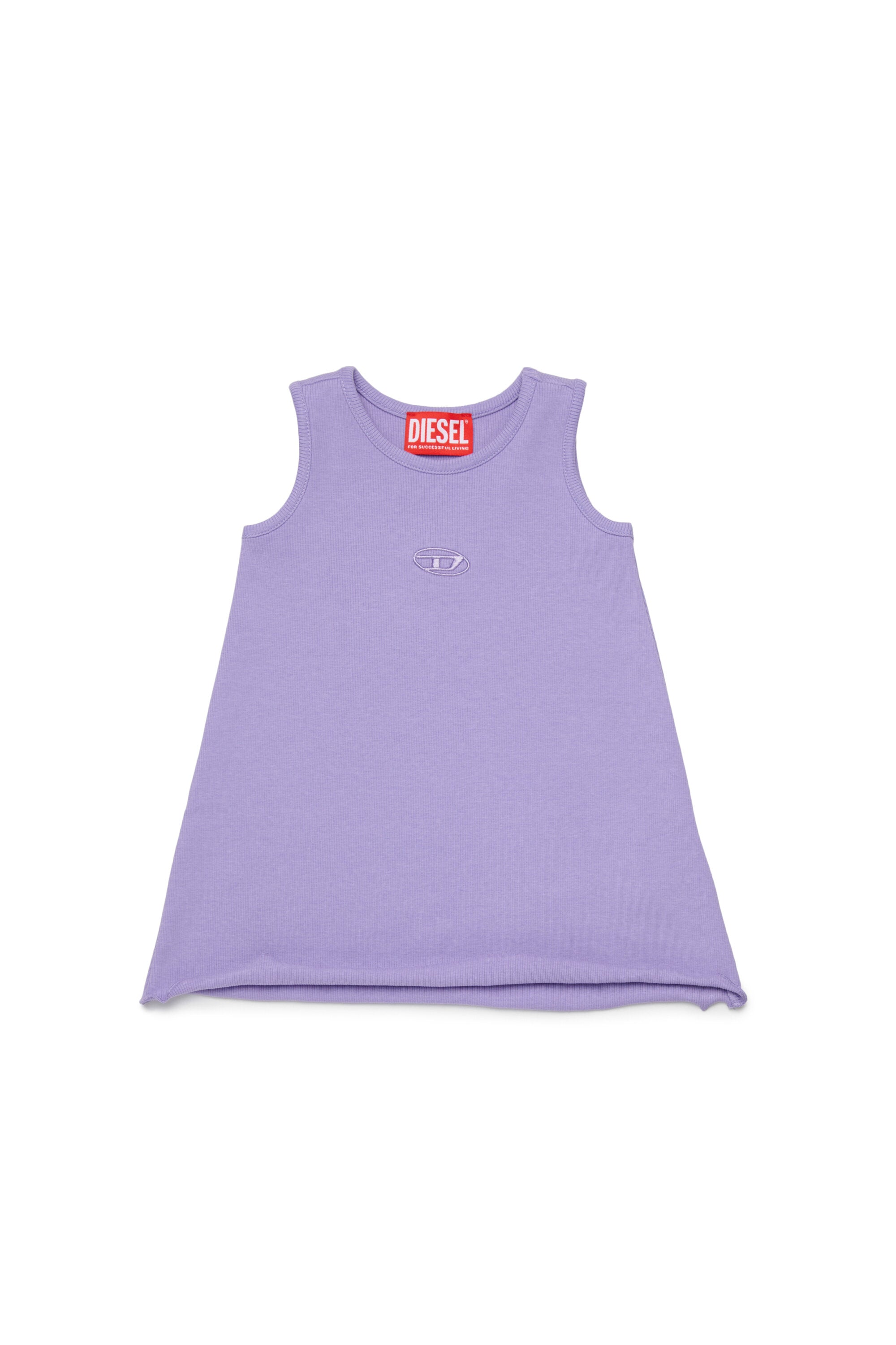 Sleeveless dress with logo