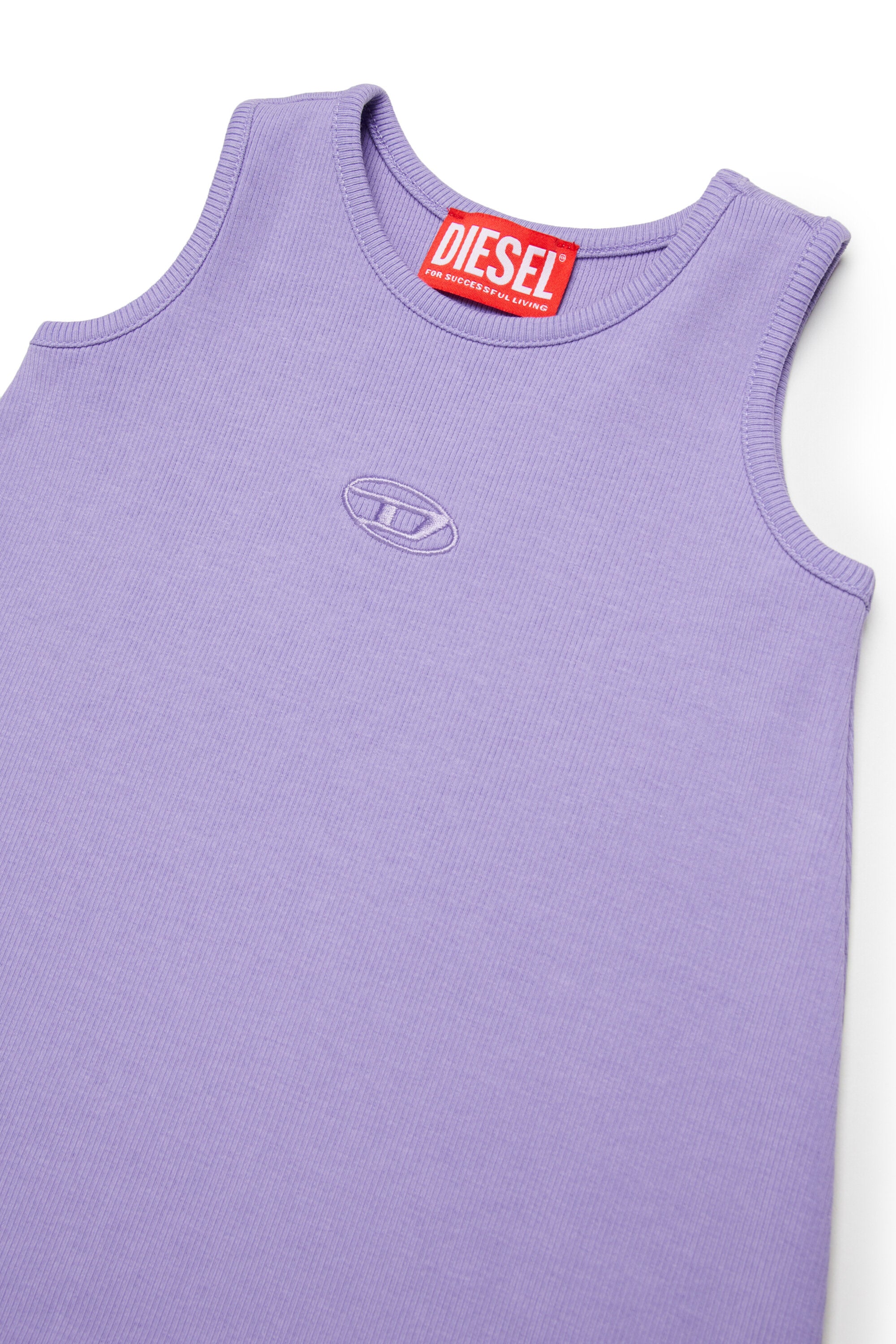 Sleeveless dress with logo