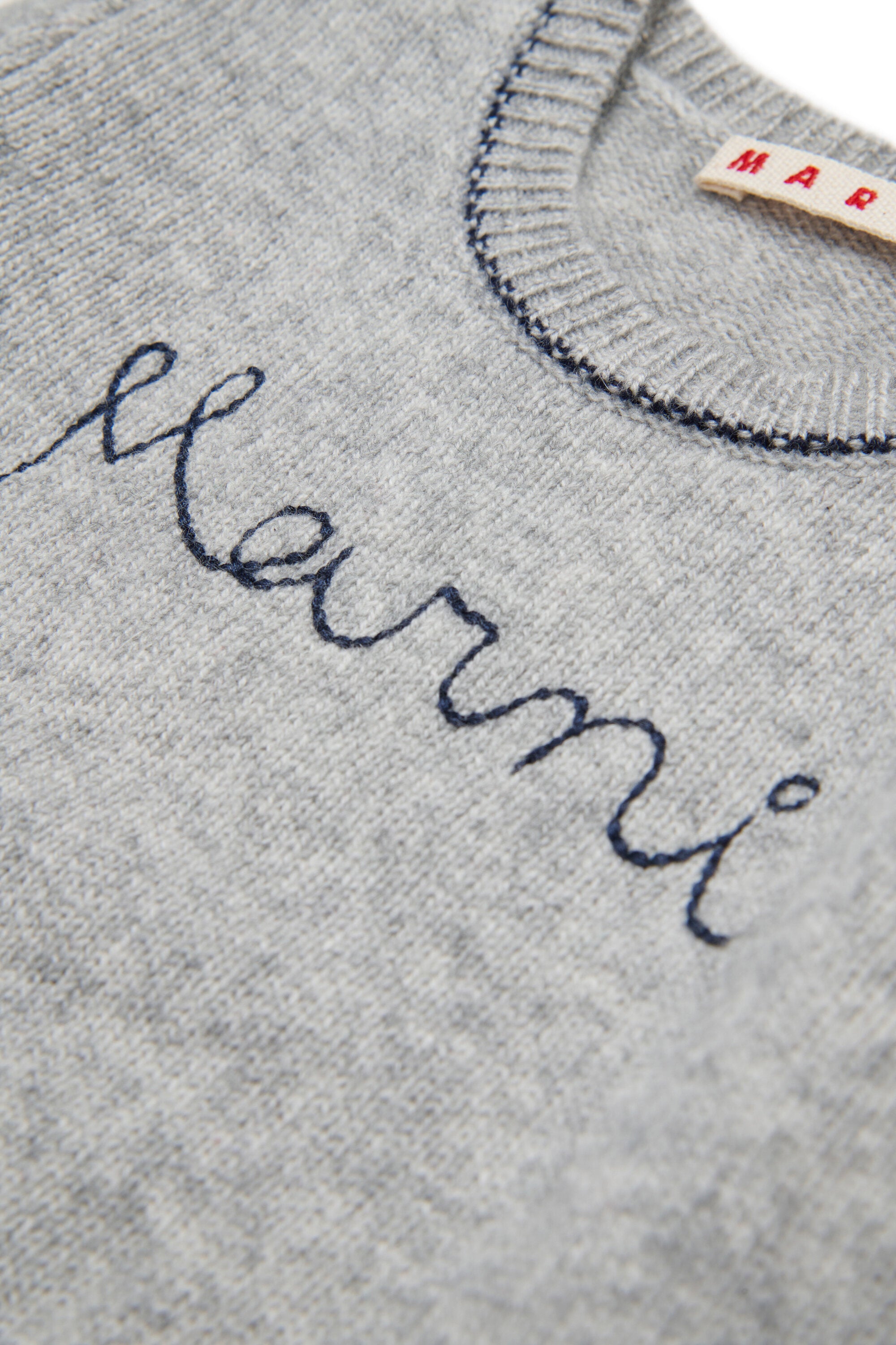 Jersey de cuello redondo en mezcla de lana y cachemira