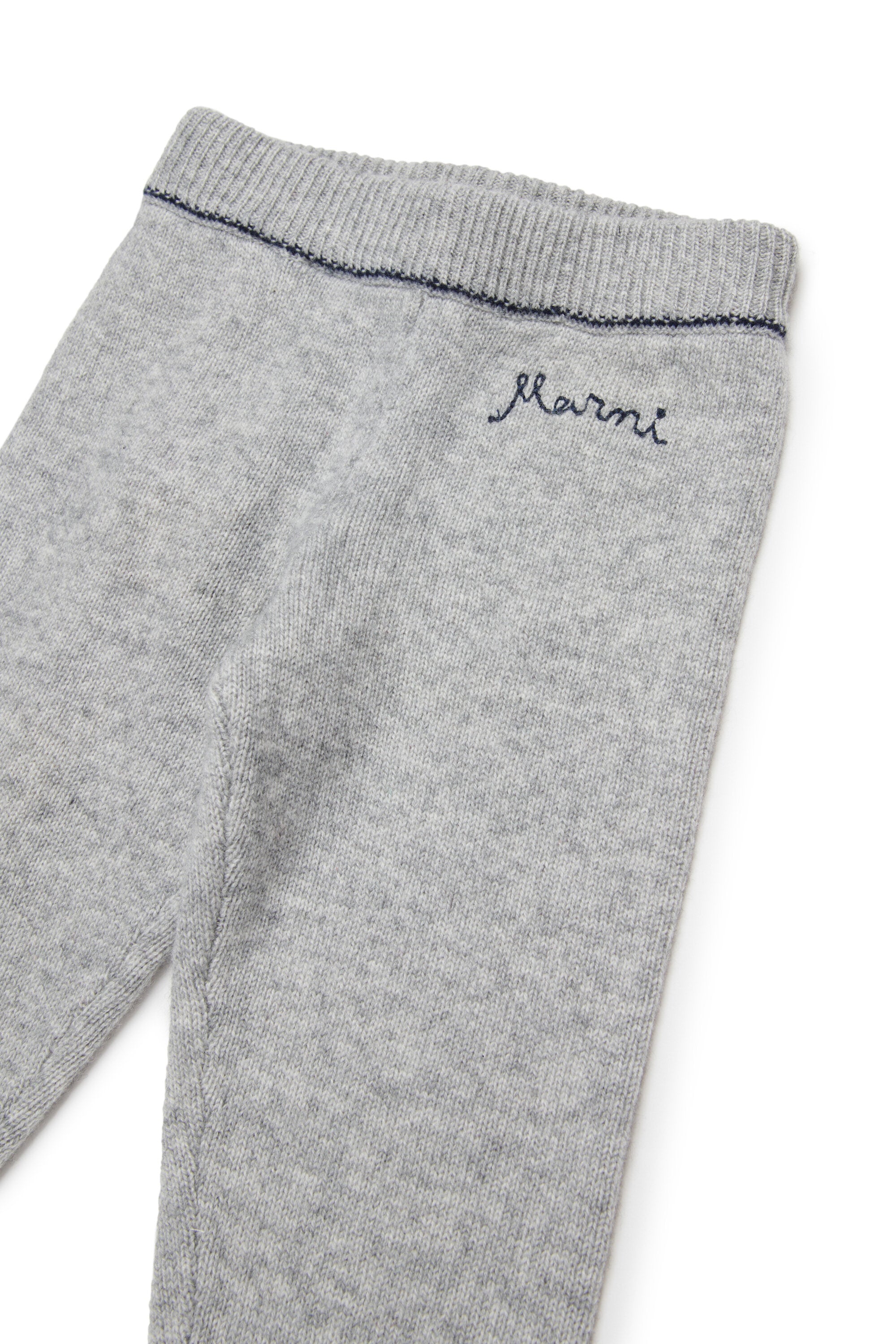 Pantalones deportivos en mezcla de cachemira y lana con logotipo