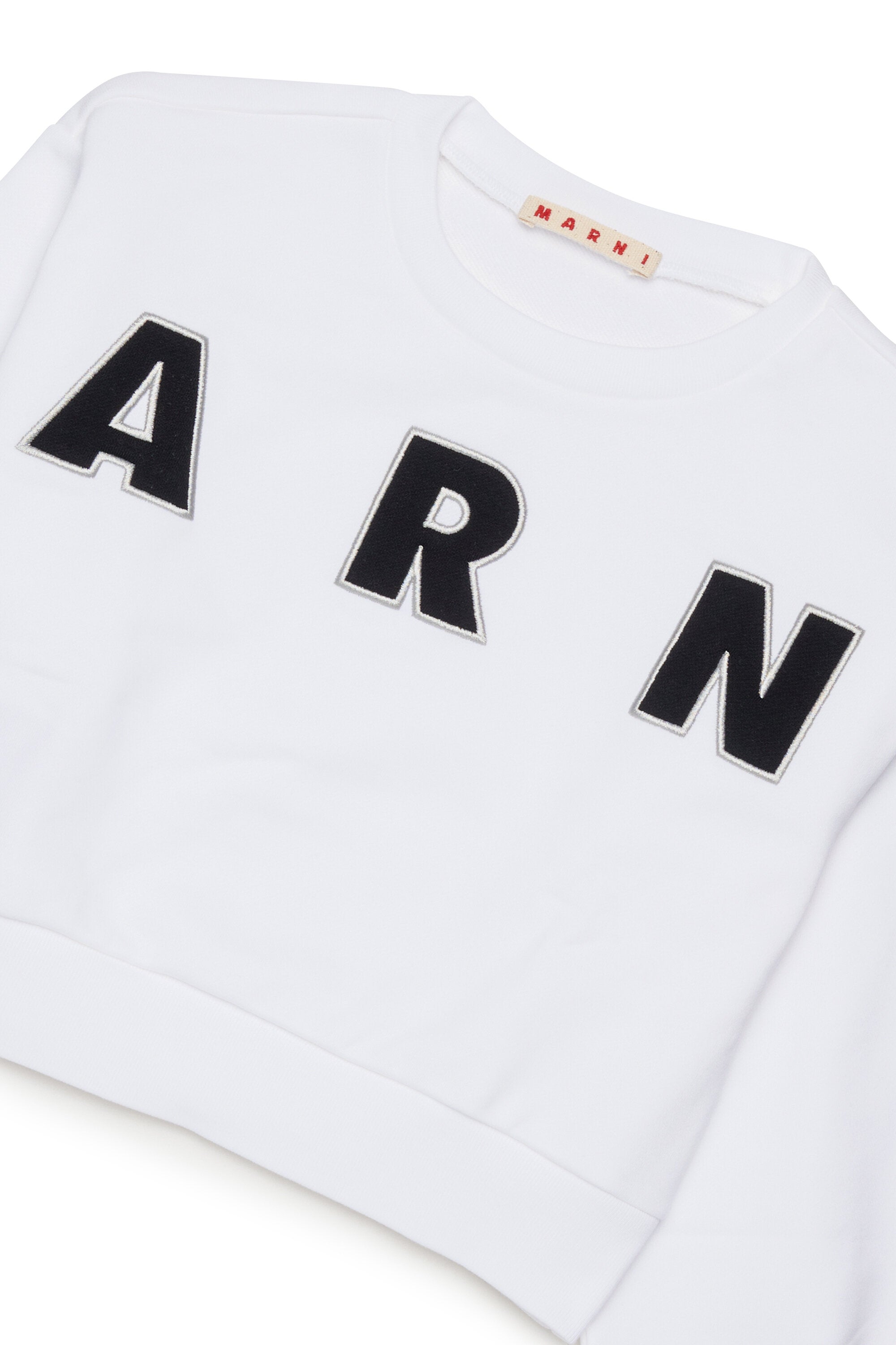 Sudadera de cuello redondo con logo MARNI Patch bordado.