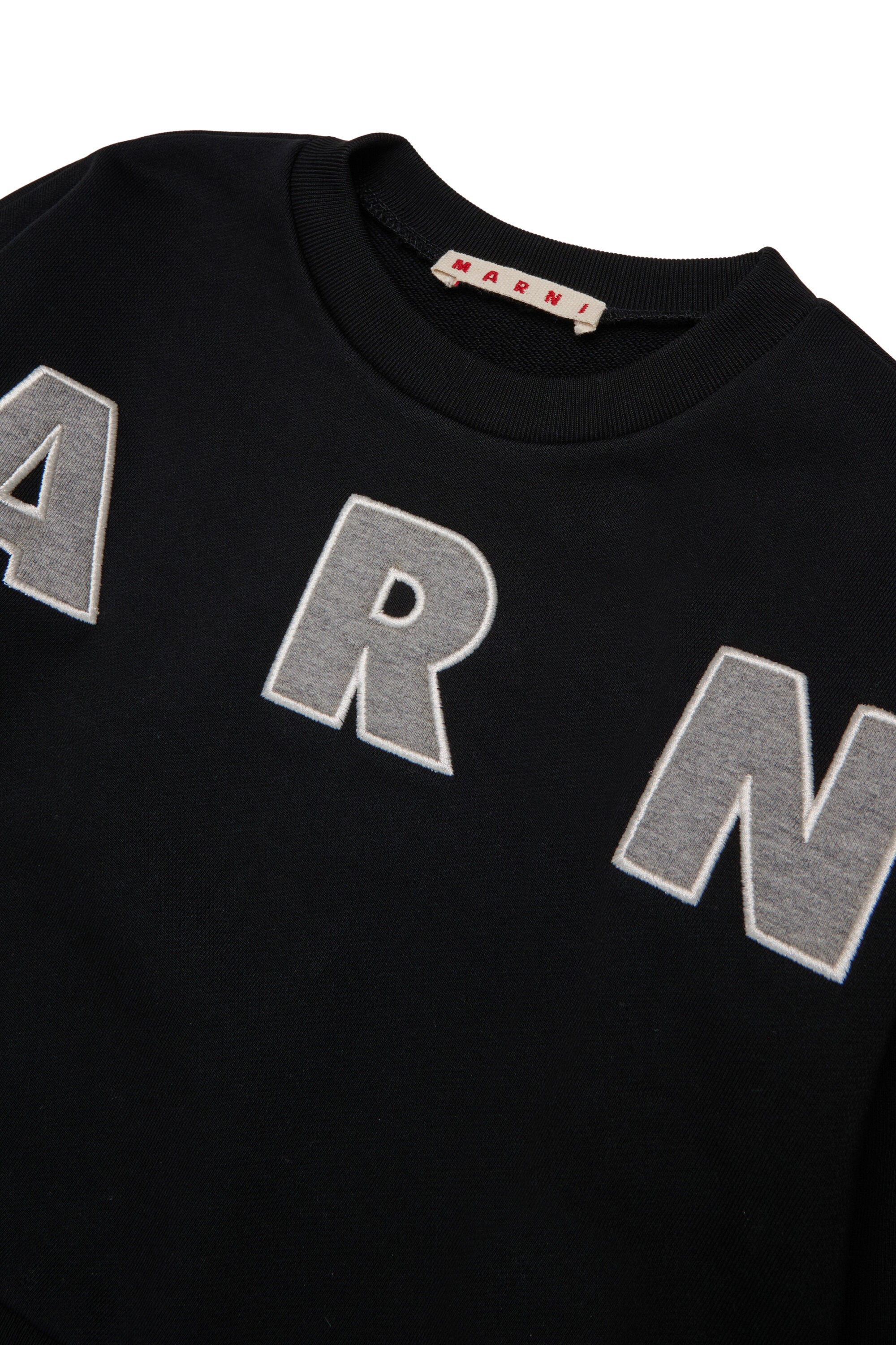 Sudadera de cuello redondo con logo MARNI Patch bordado.