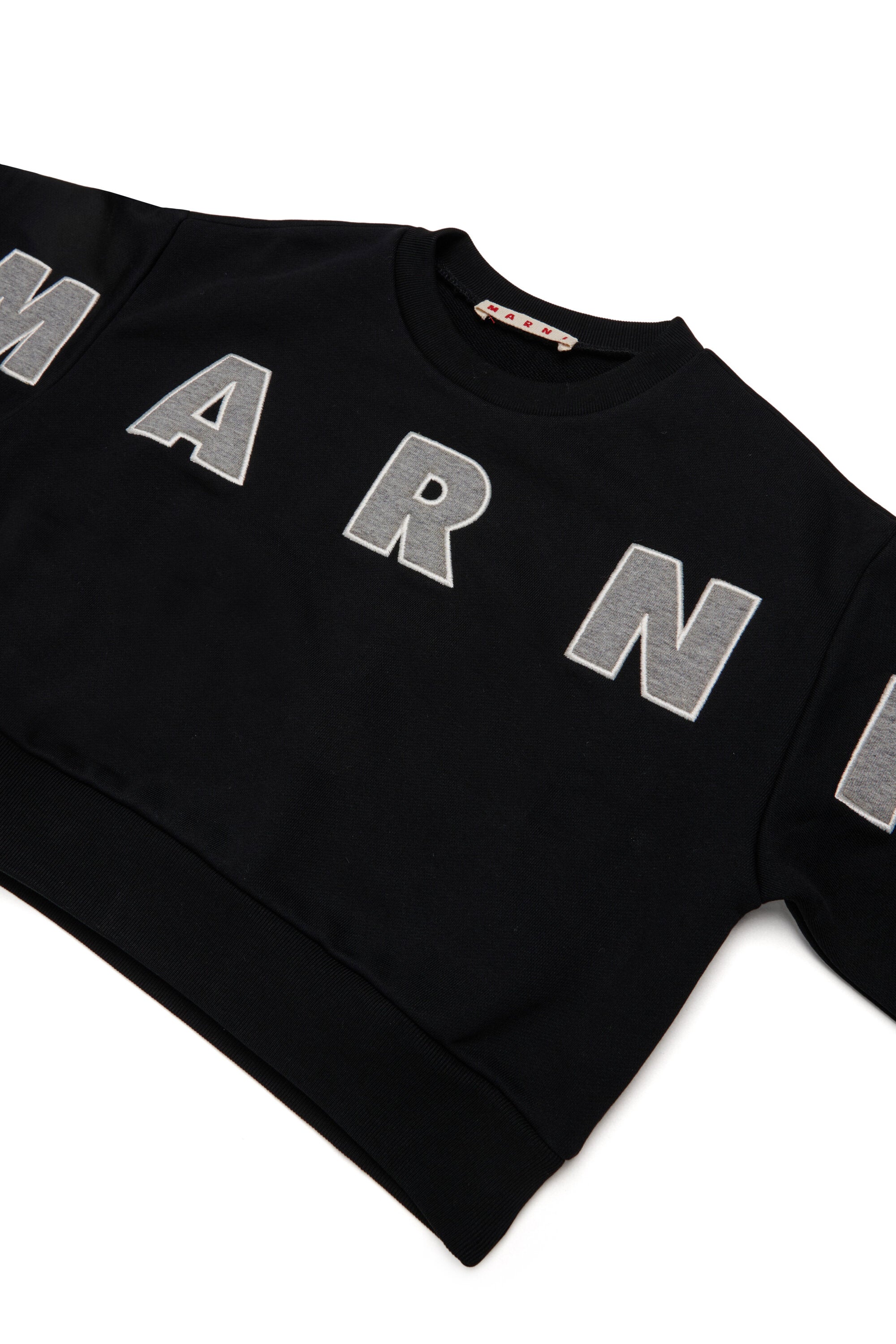 Sudadera de cuello redondo con logo MARNI Patch bordado.