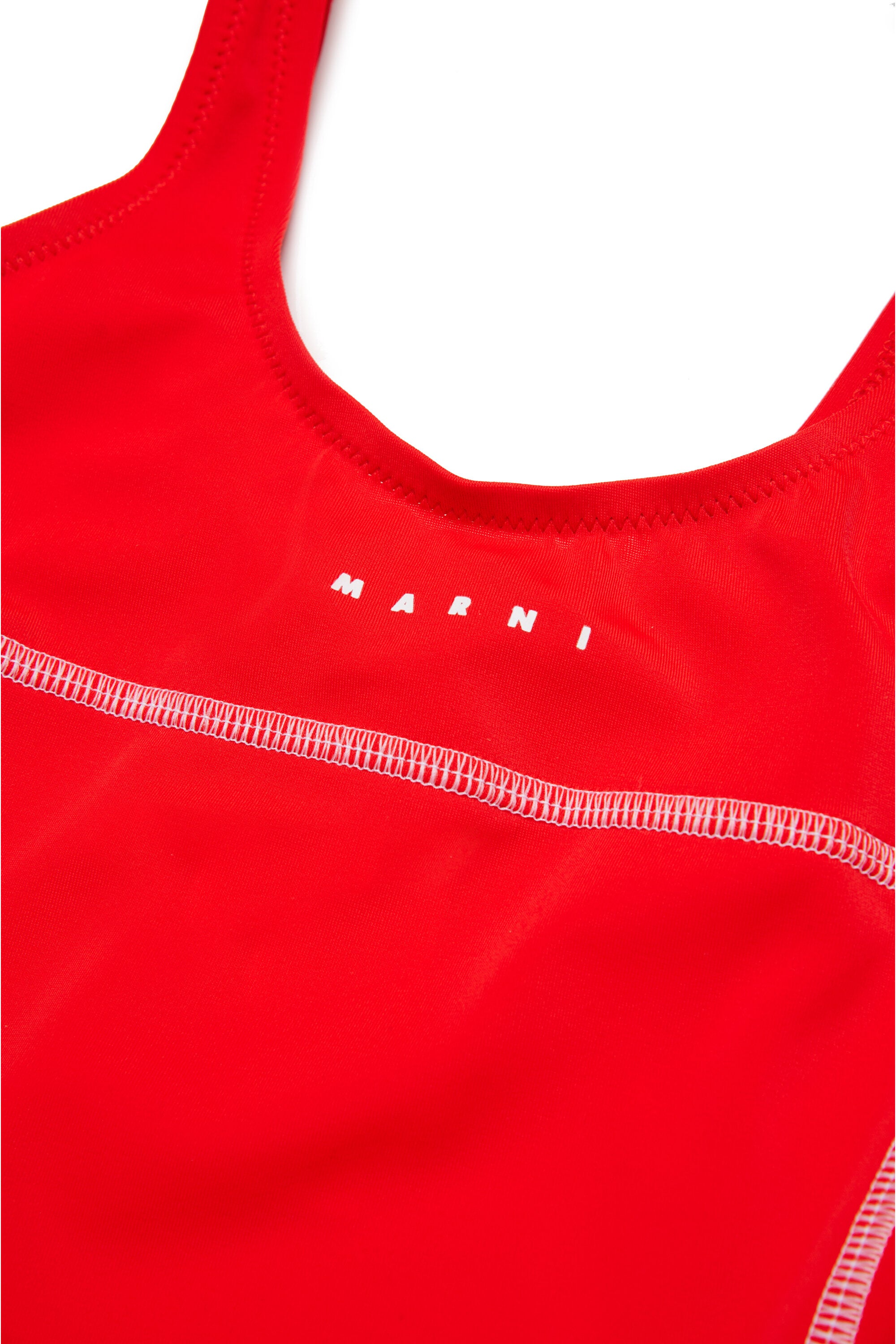 Traje de baño de una pieza con logotipo institucional