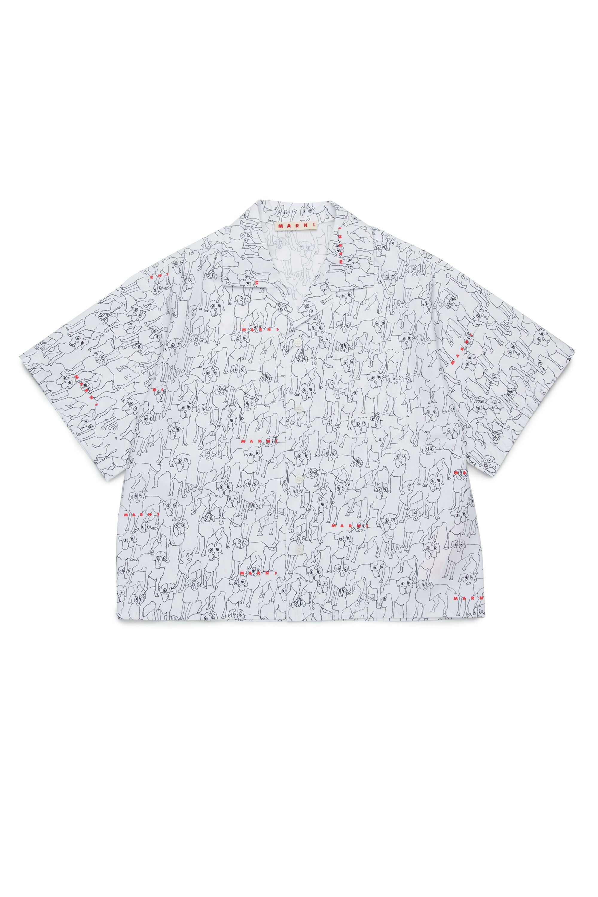 Bowling shirt in allover poplin Joy