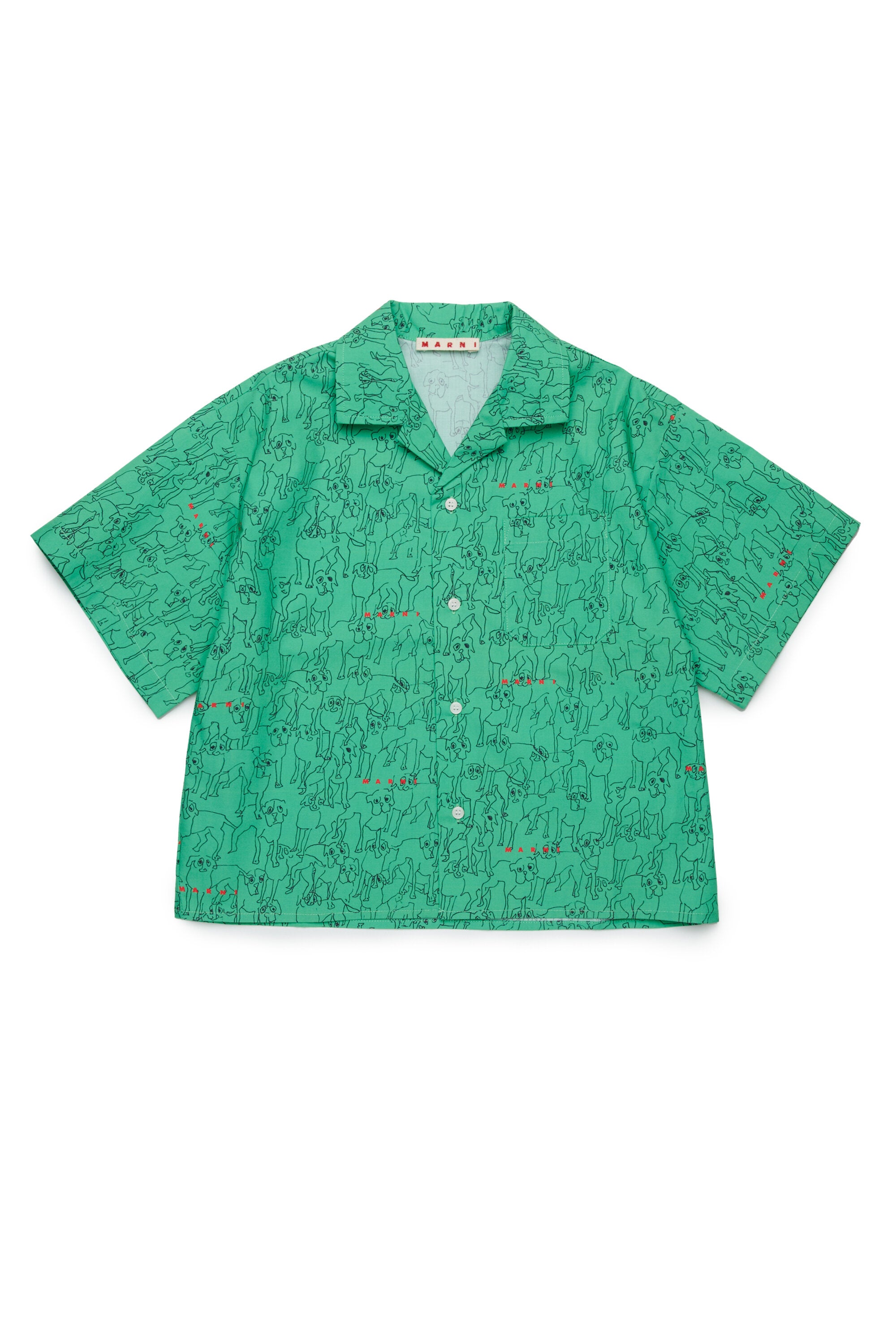 Camisa de bolos en popelín allover Joy