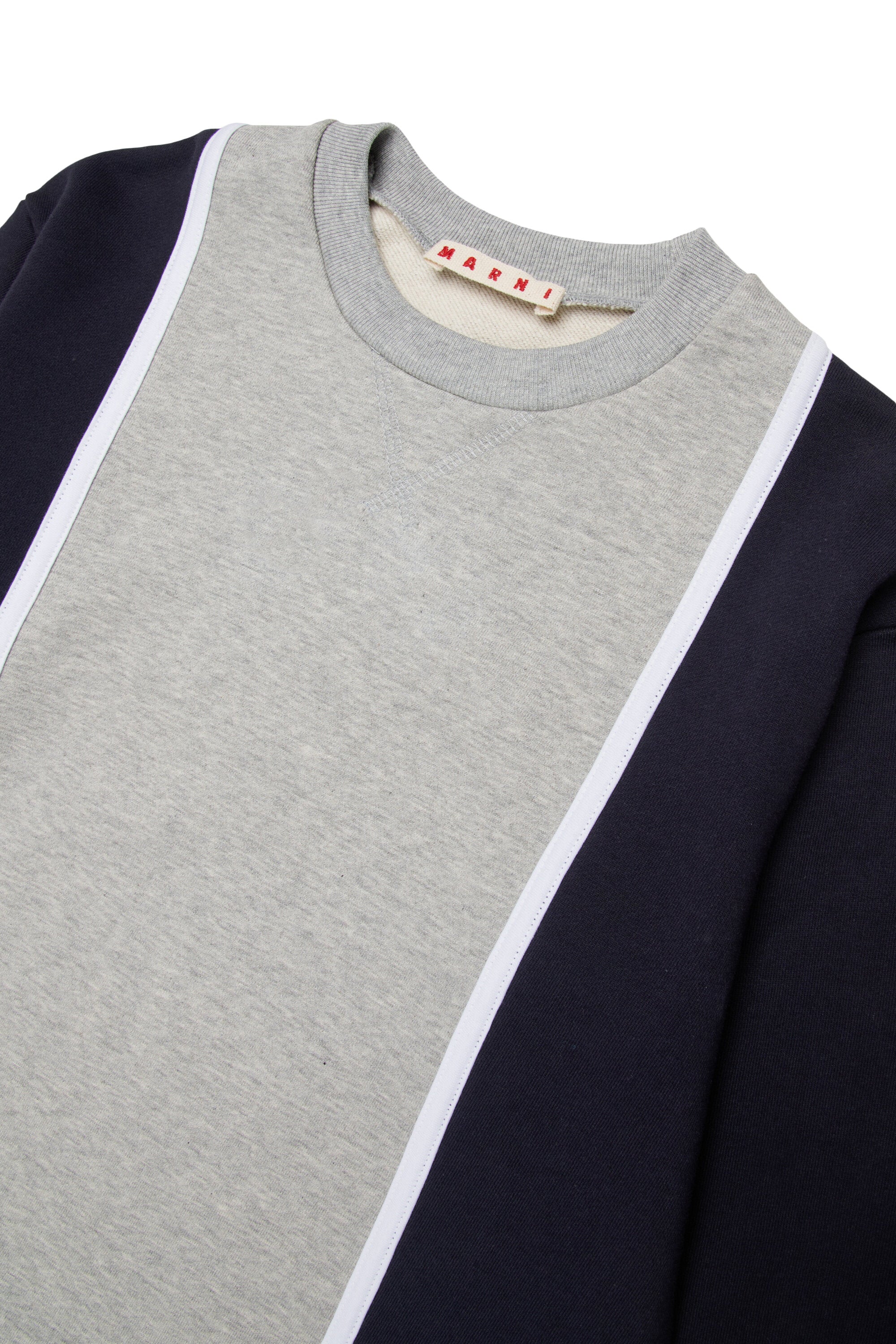 Sudadera de cuello redondo con detalles de colorblock