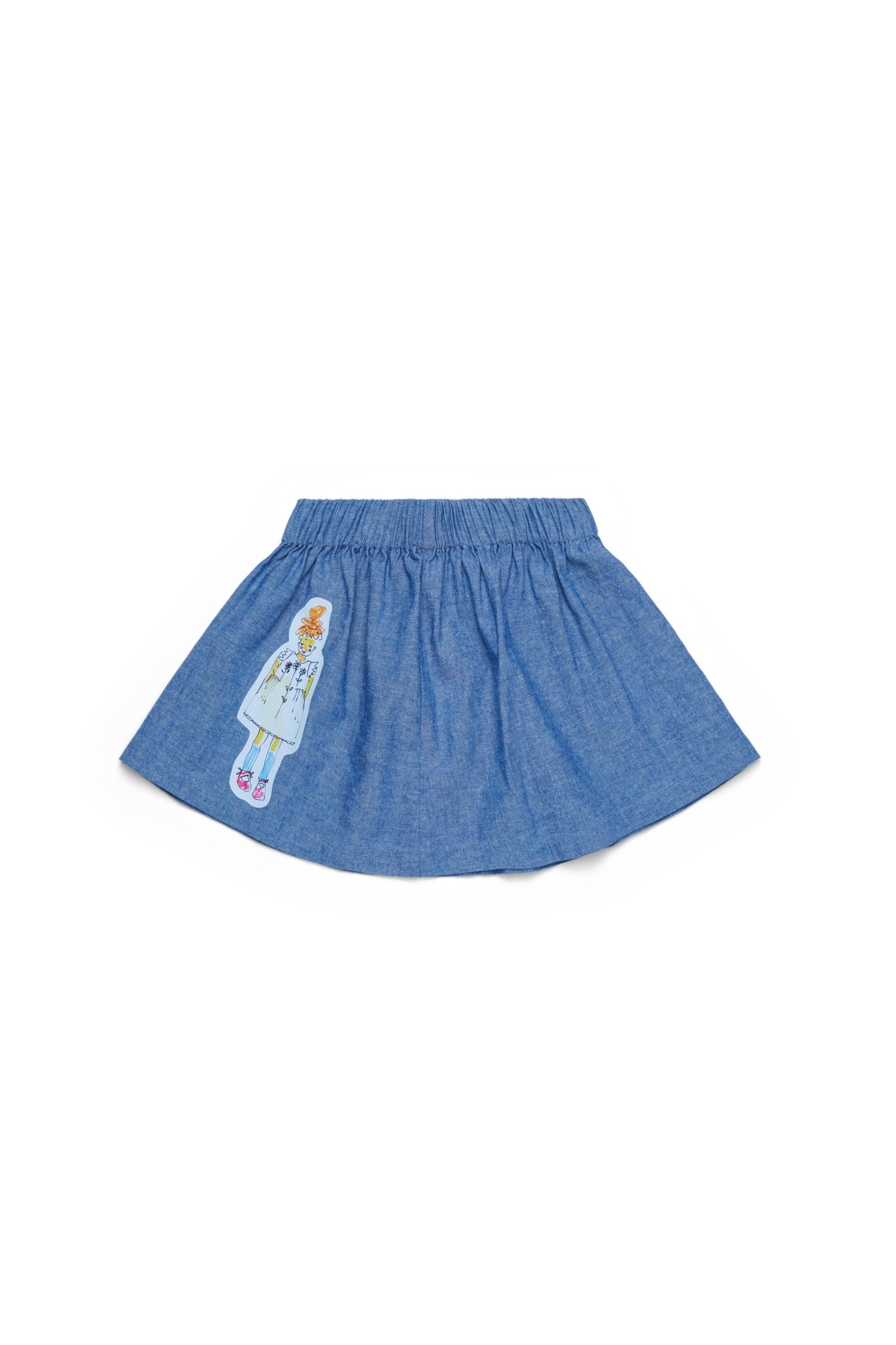 Falda de cambray estampada