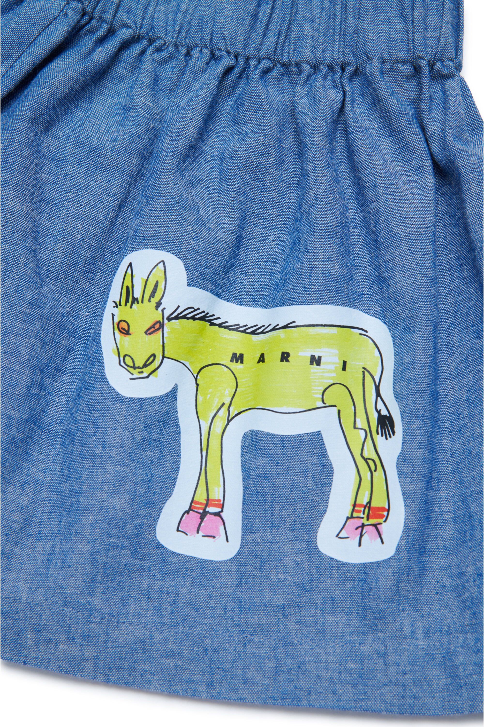 Falda de cambray estampada