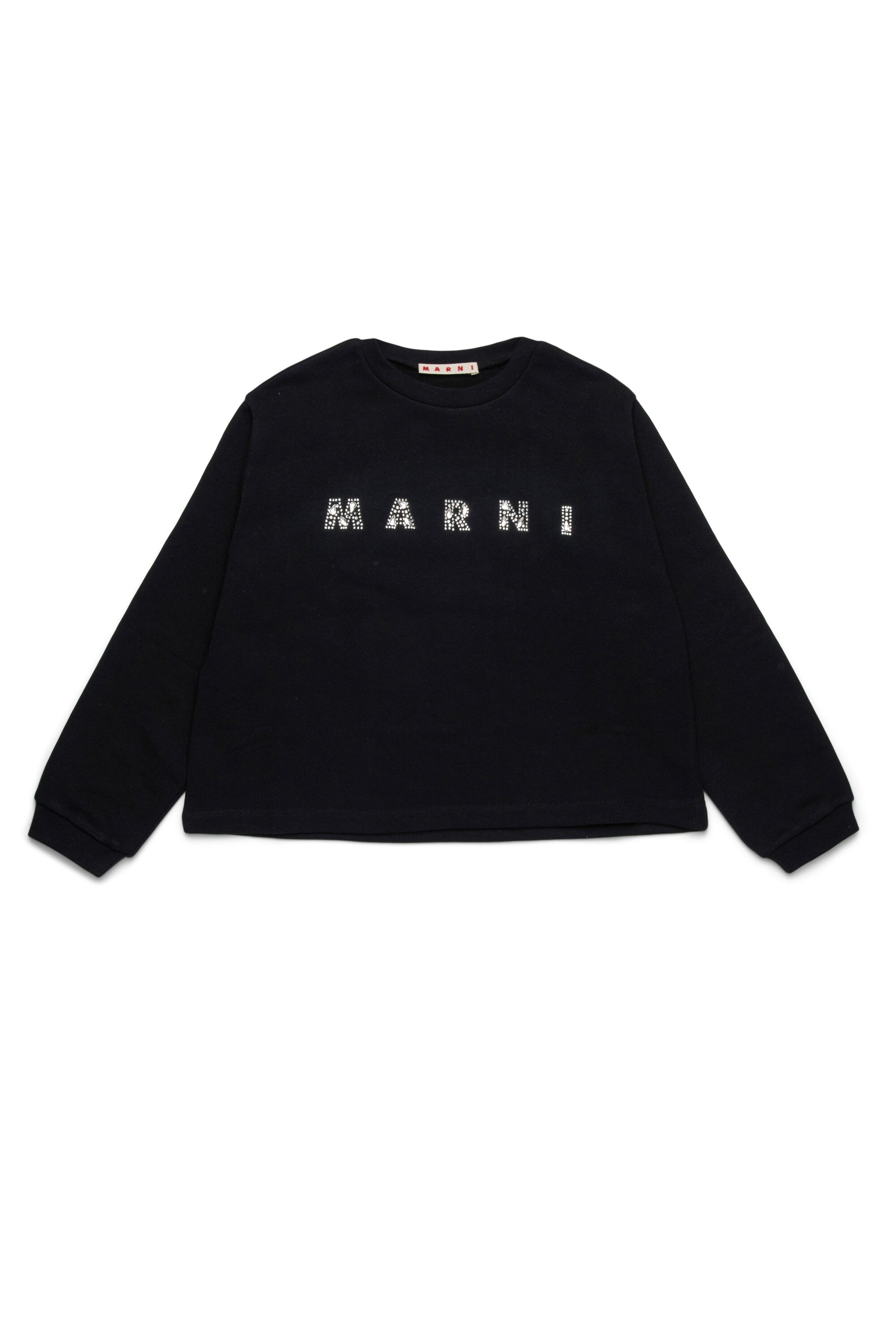 Sudadera de cuello redondo con la marca de Rhinestones