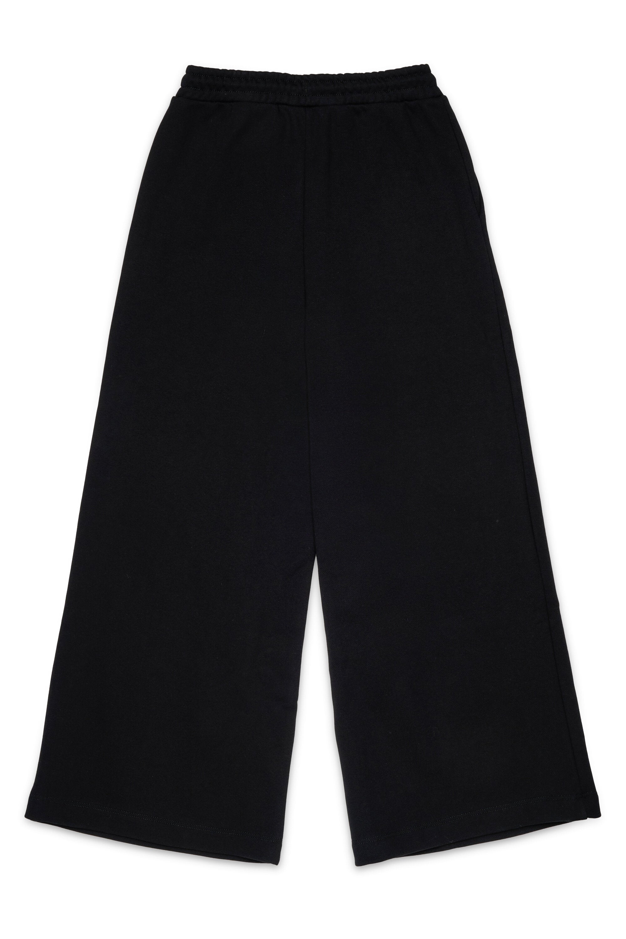 Branded fleece wide-leg pants