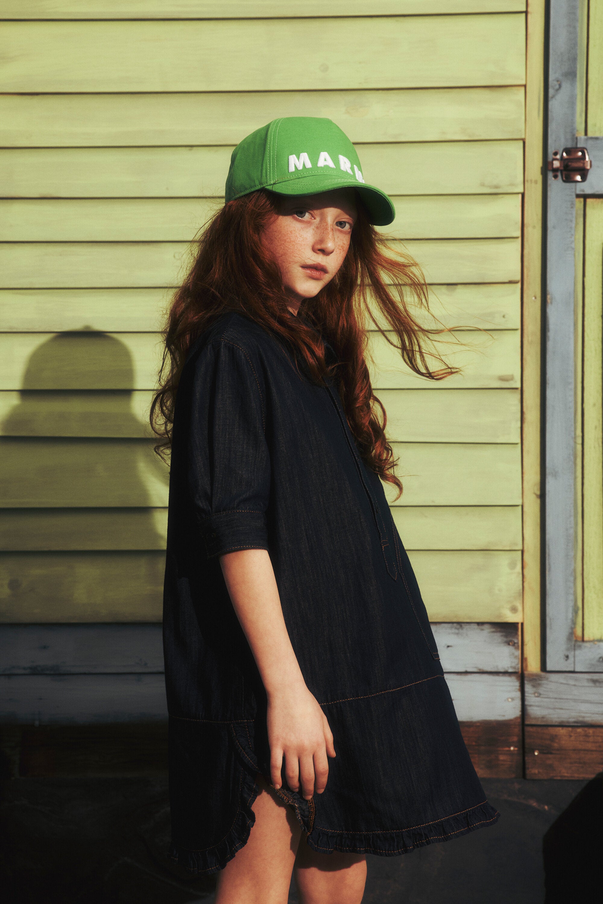 Gorra de béisbol de gabardina con marca