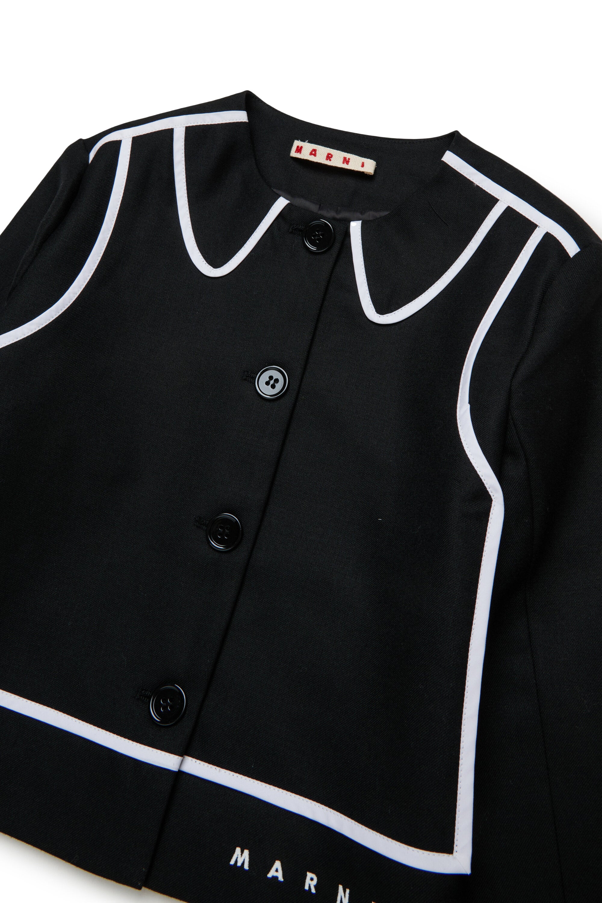 Chaqueta de franela con detalles en contraste