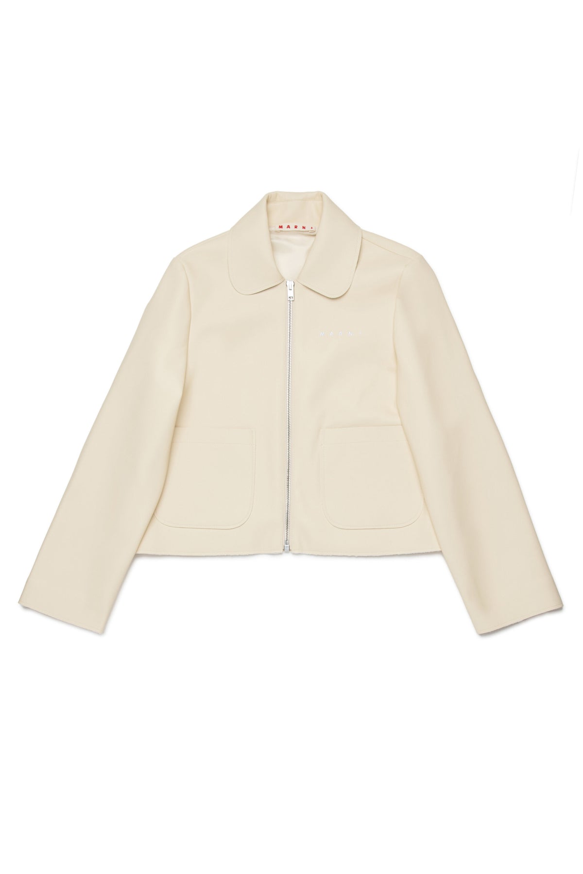 Chaqueta de tejido revestido con logotipo