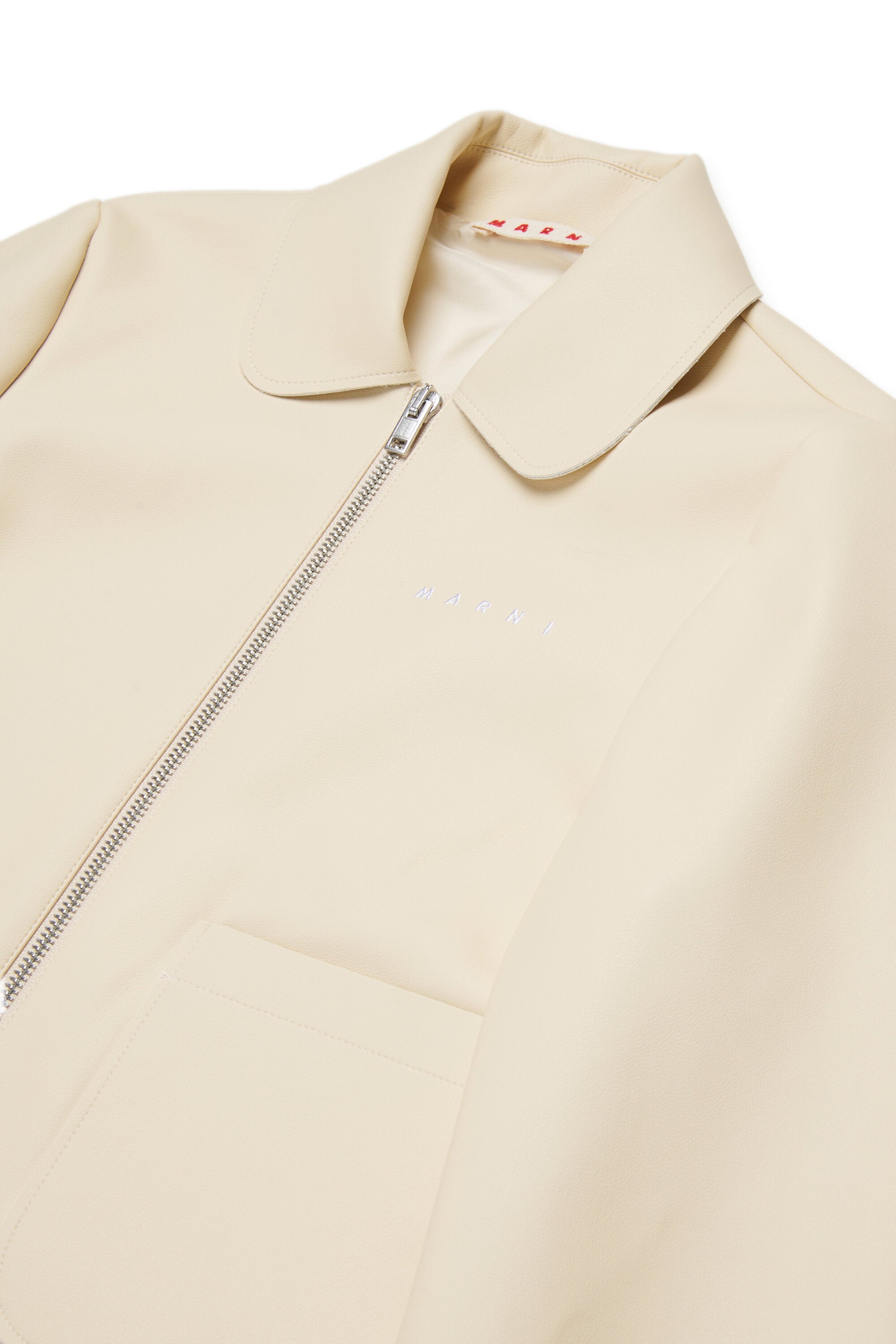 Chaqueta de tejido revestido con logotipo