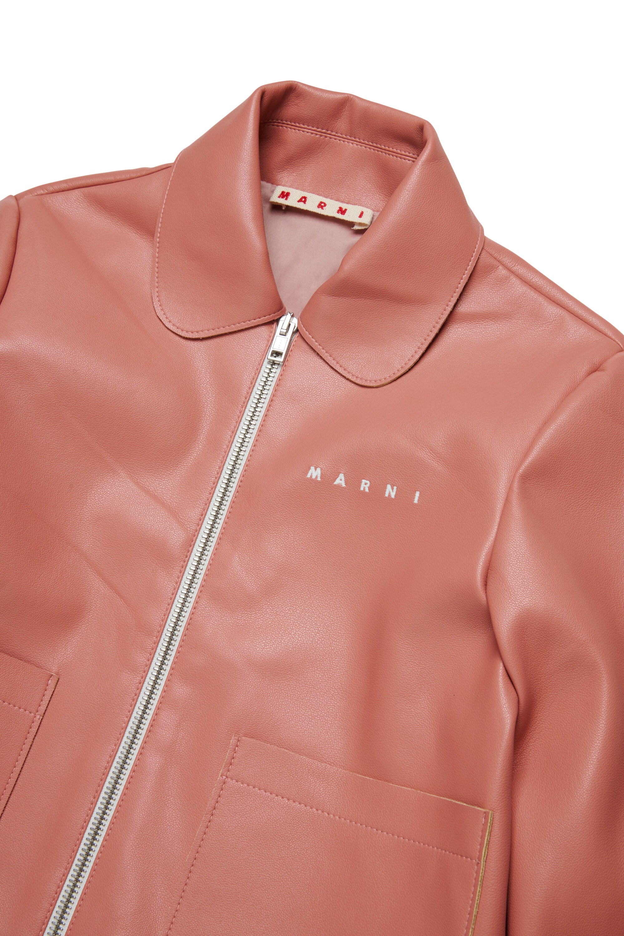 Chaqueta de tejido revestido con logotipo