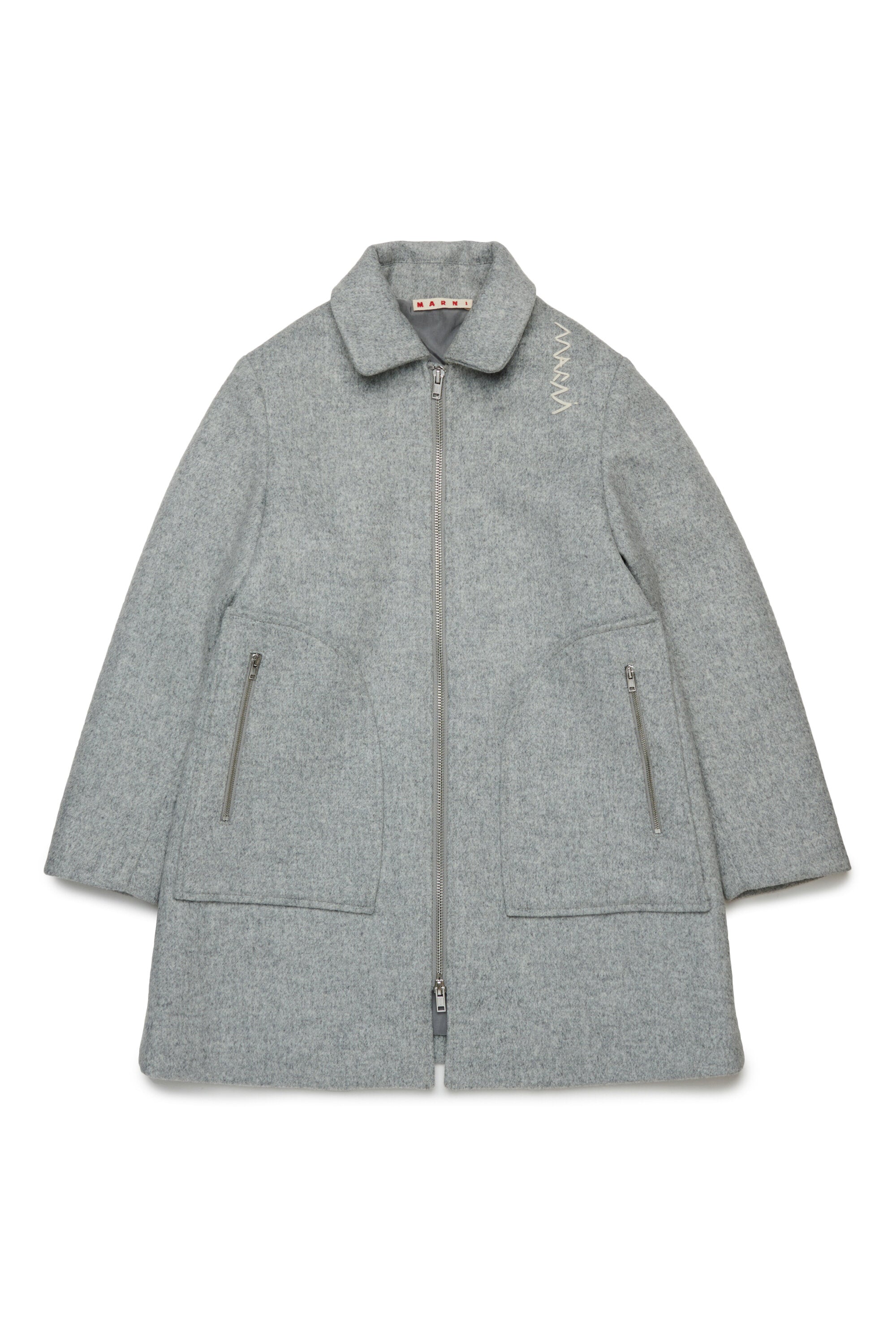 Cloth long coat with logo