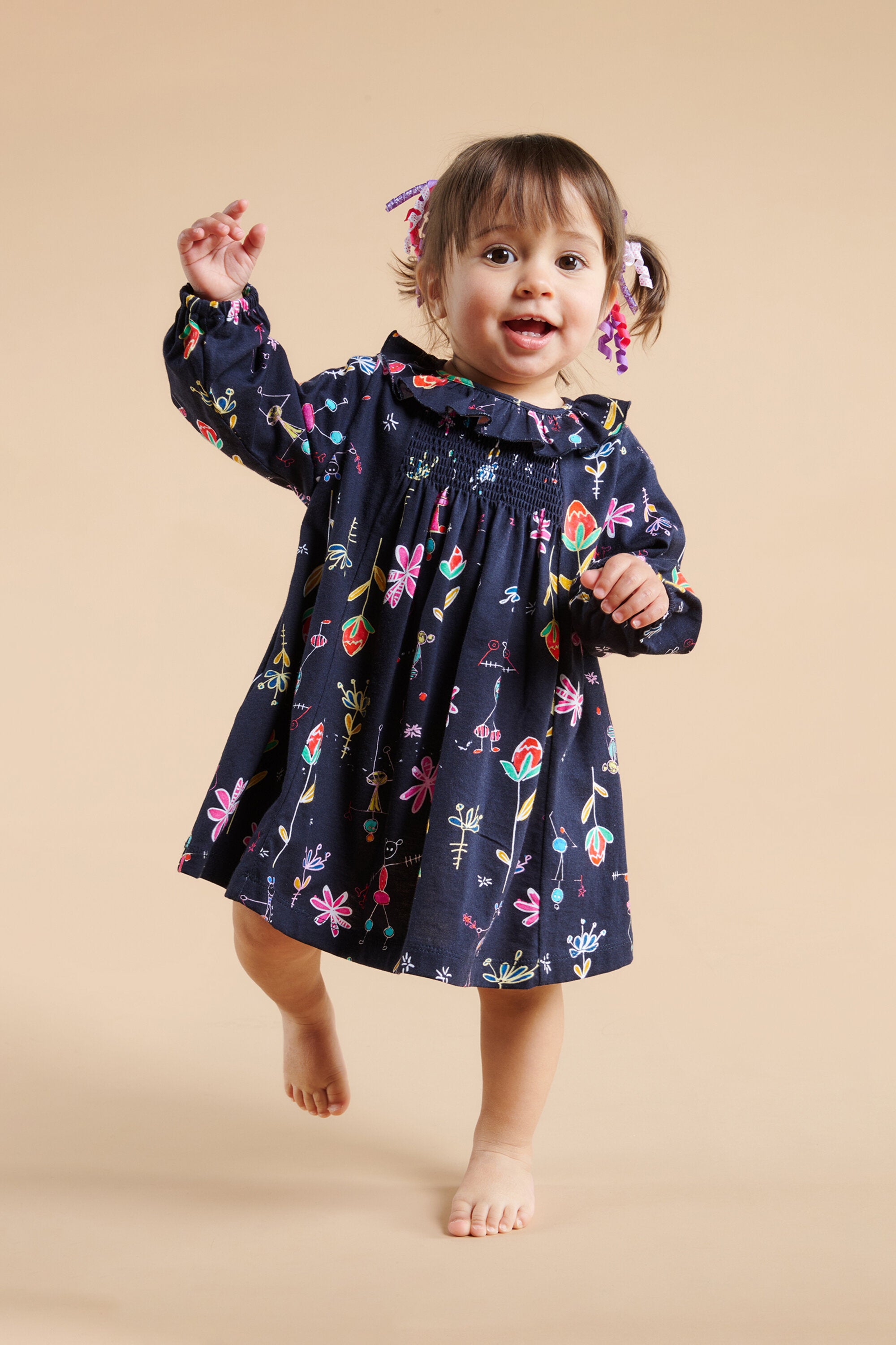 Vestido corto Nutcracker de jersey allover