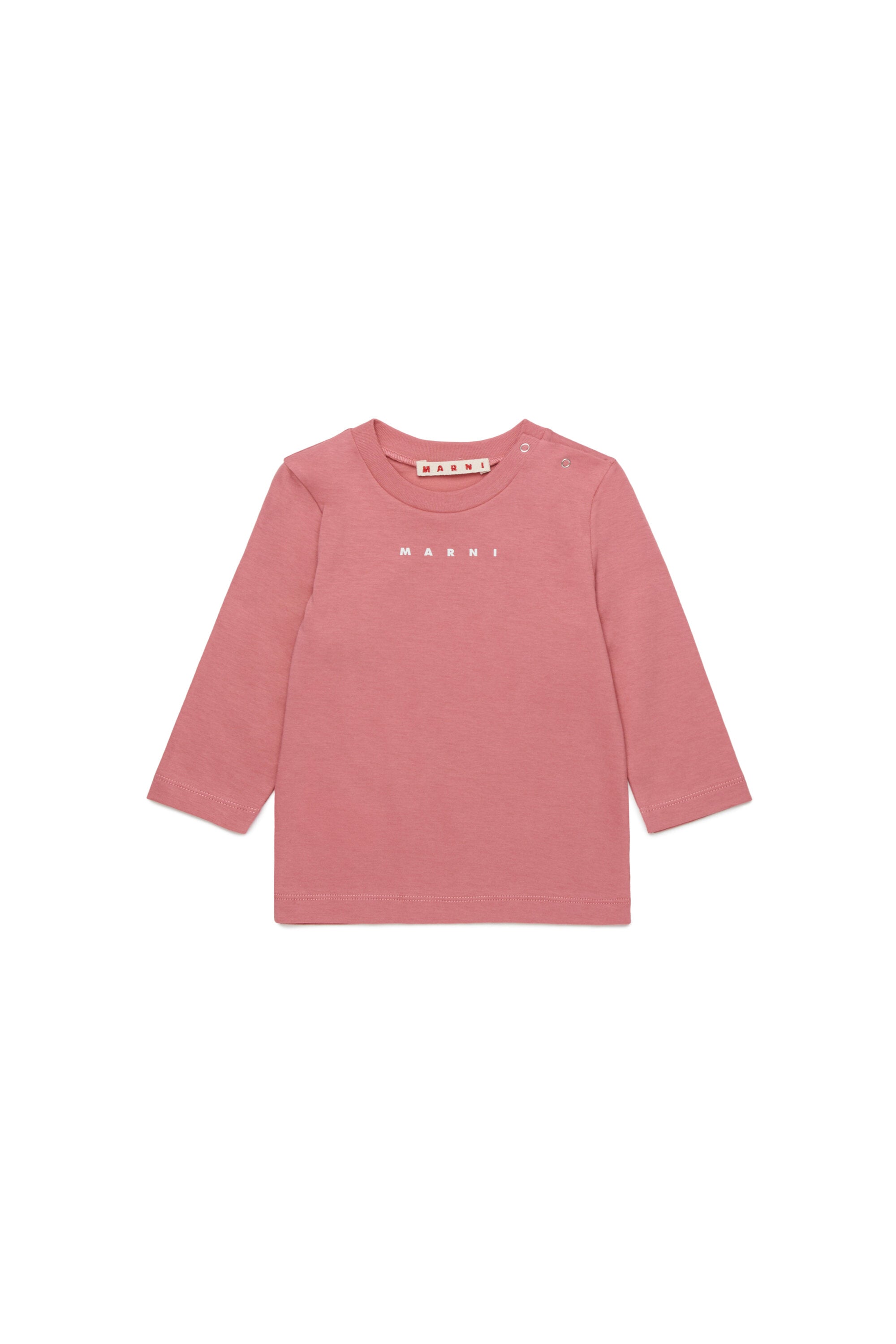 Camiseta de manga larga de jersey con logotipo