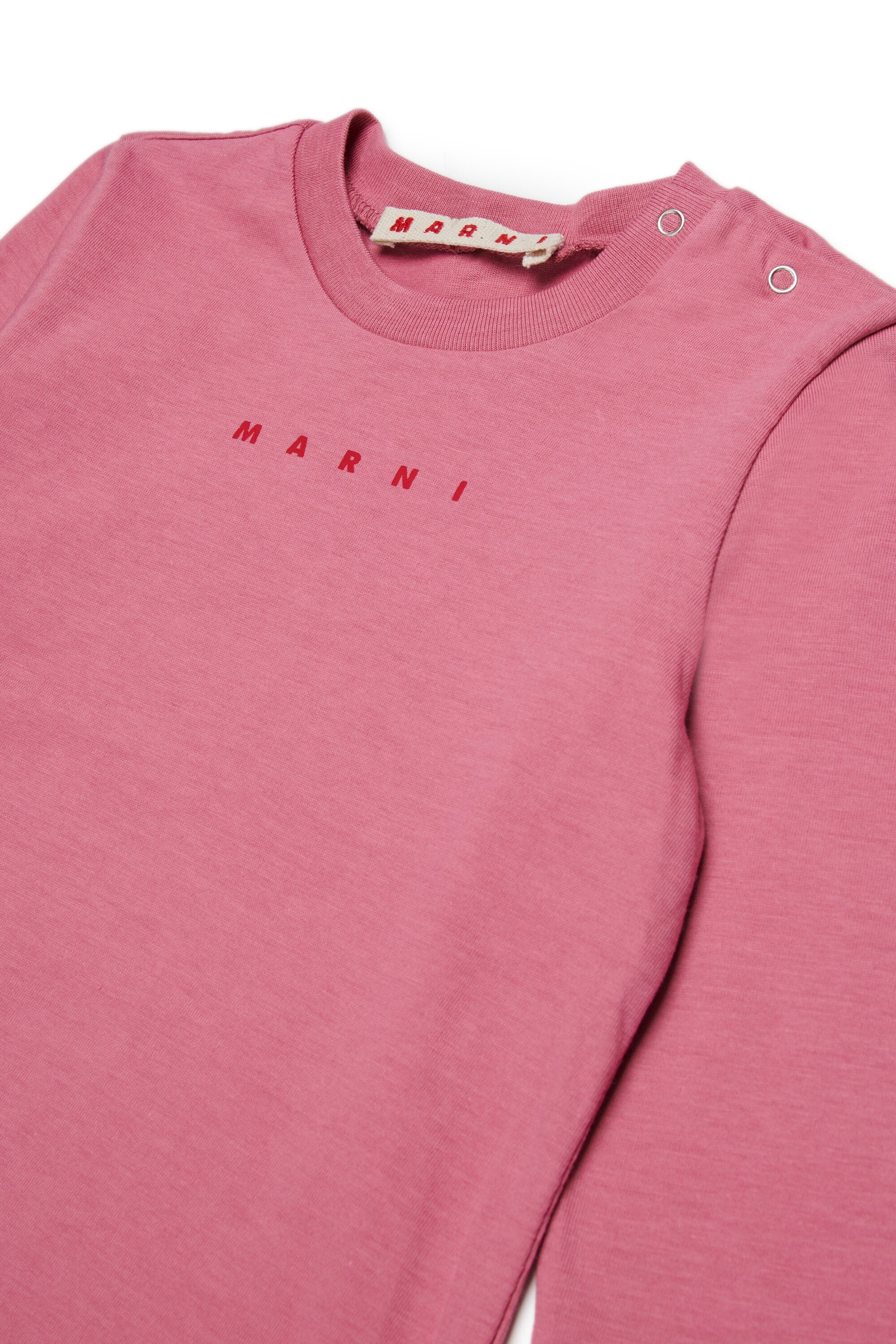 Camiseta de manga larga de jersey con logotipo
