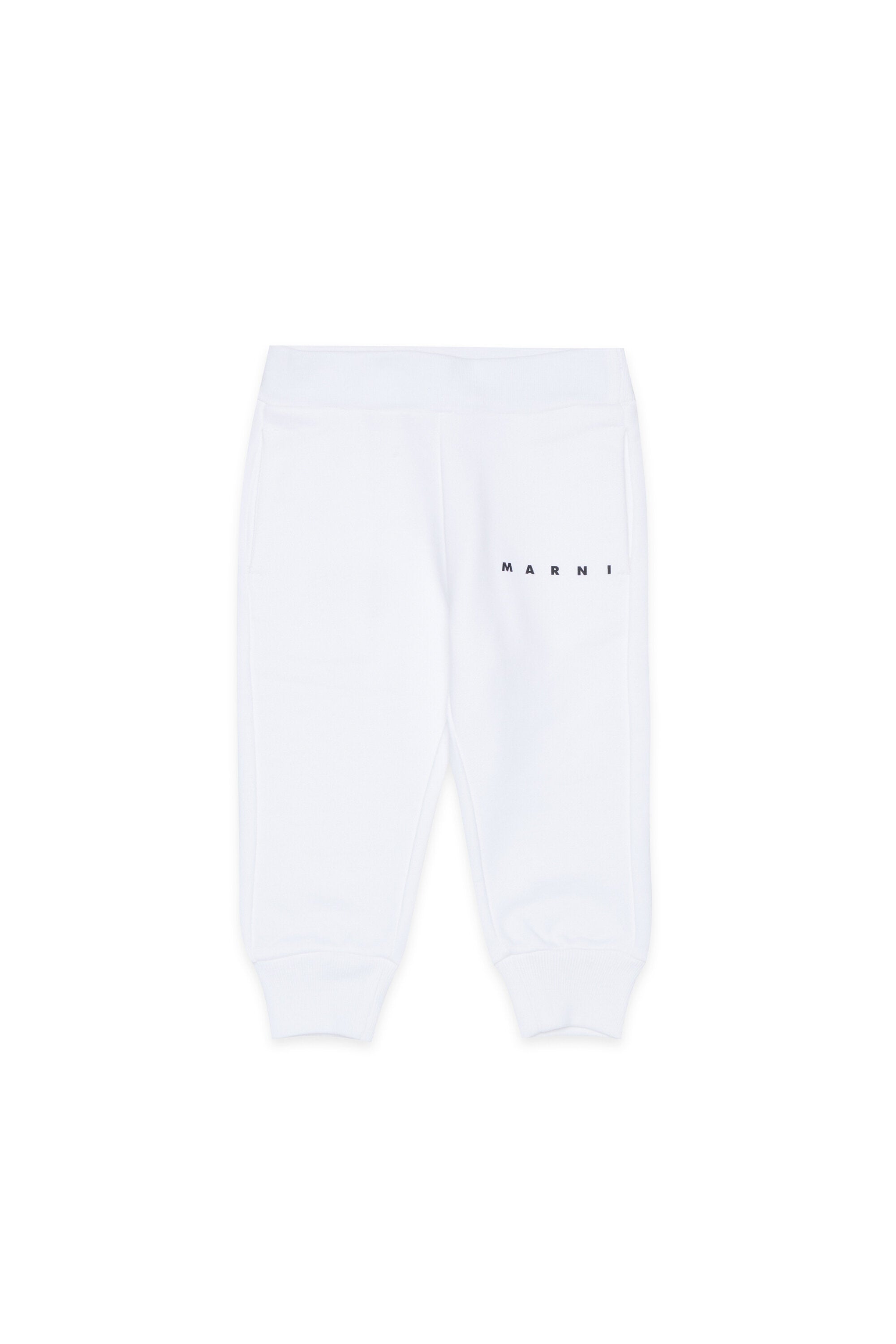 Fleece jogger pants with logo