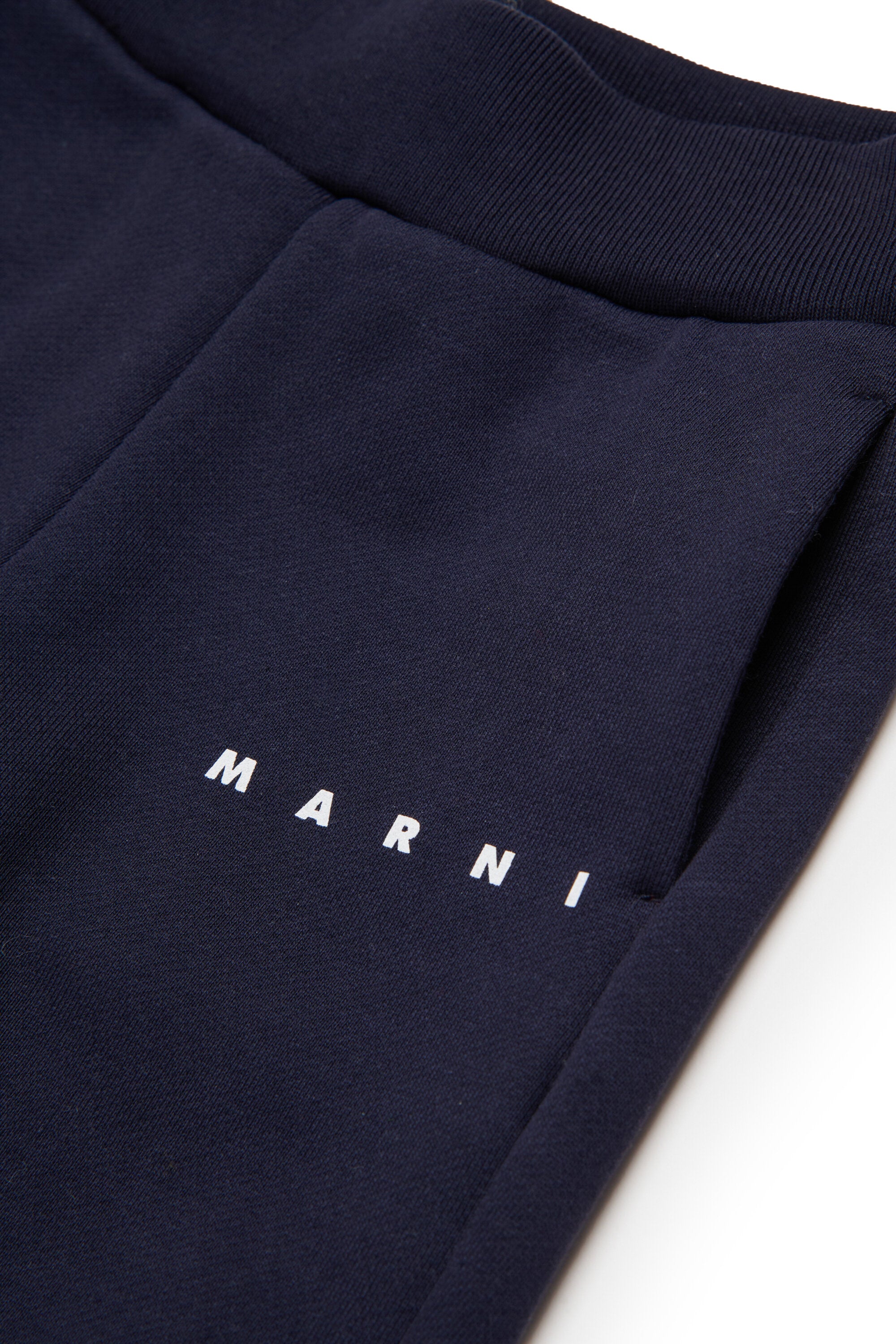 Fleece jogger pants with logo