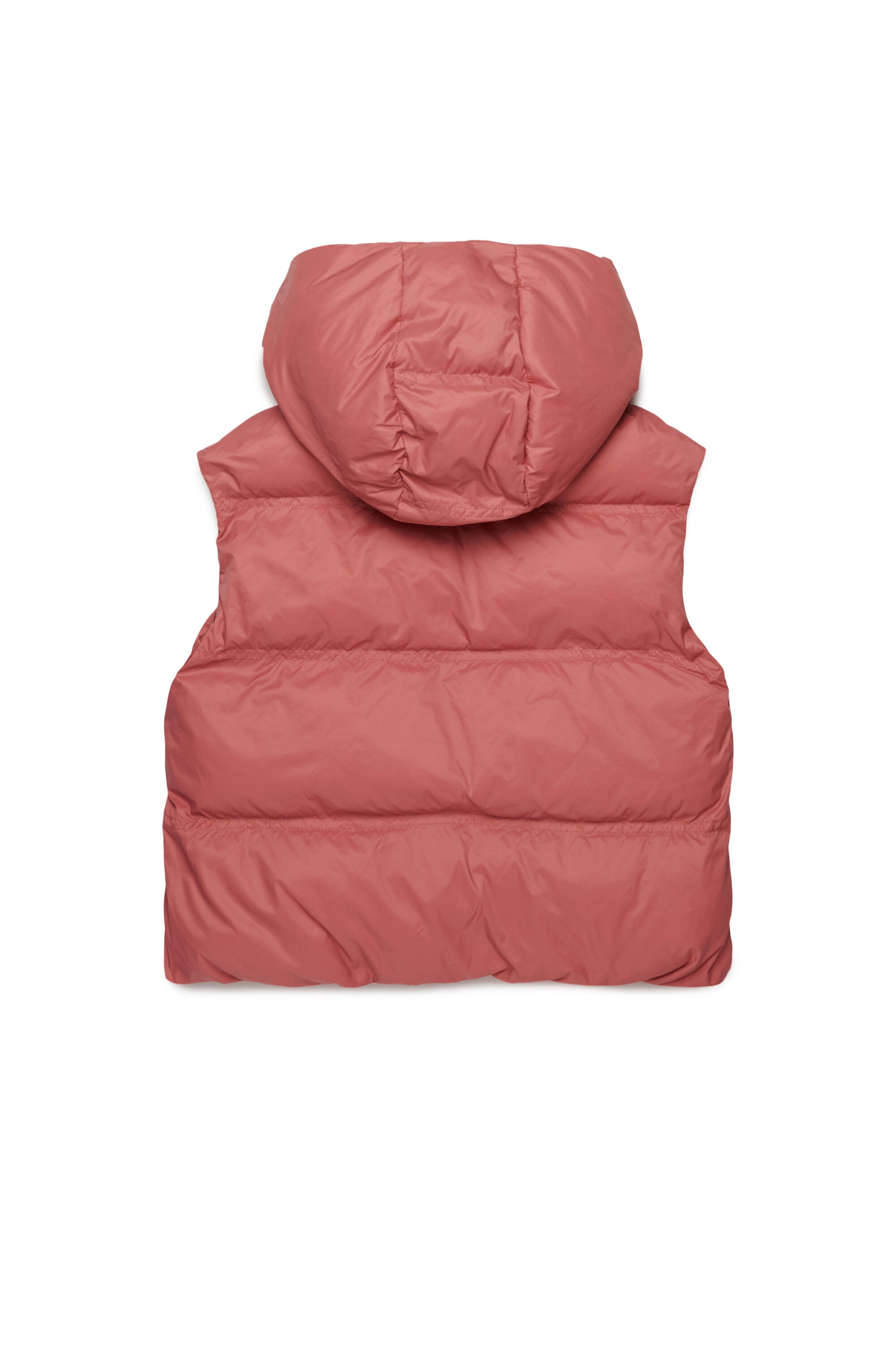 Hooded padded vest with logo
