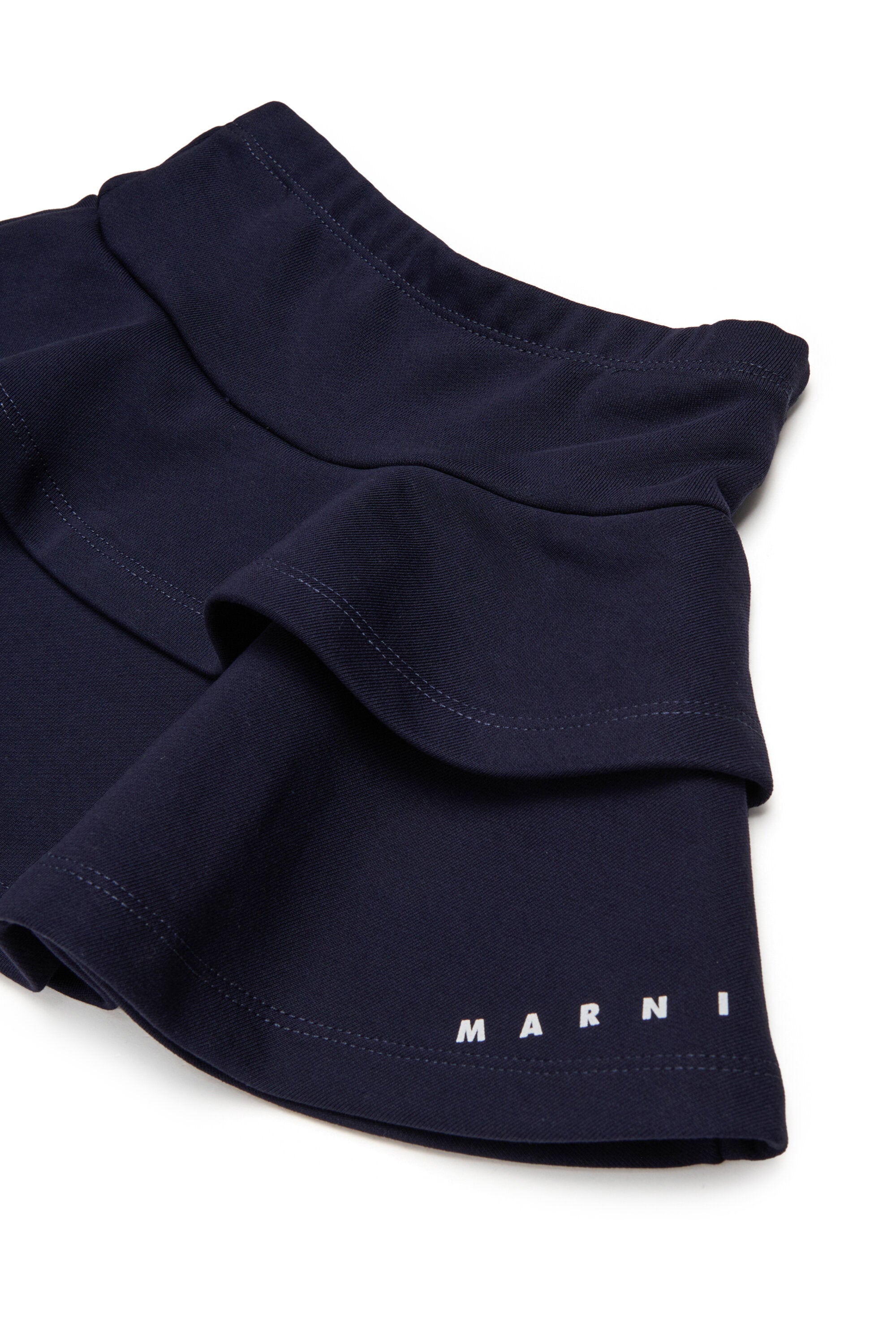 Falda con volantes de felpa corta