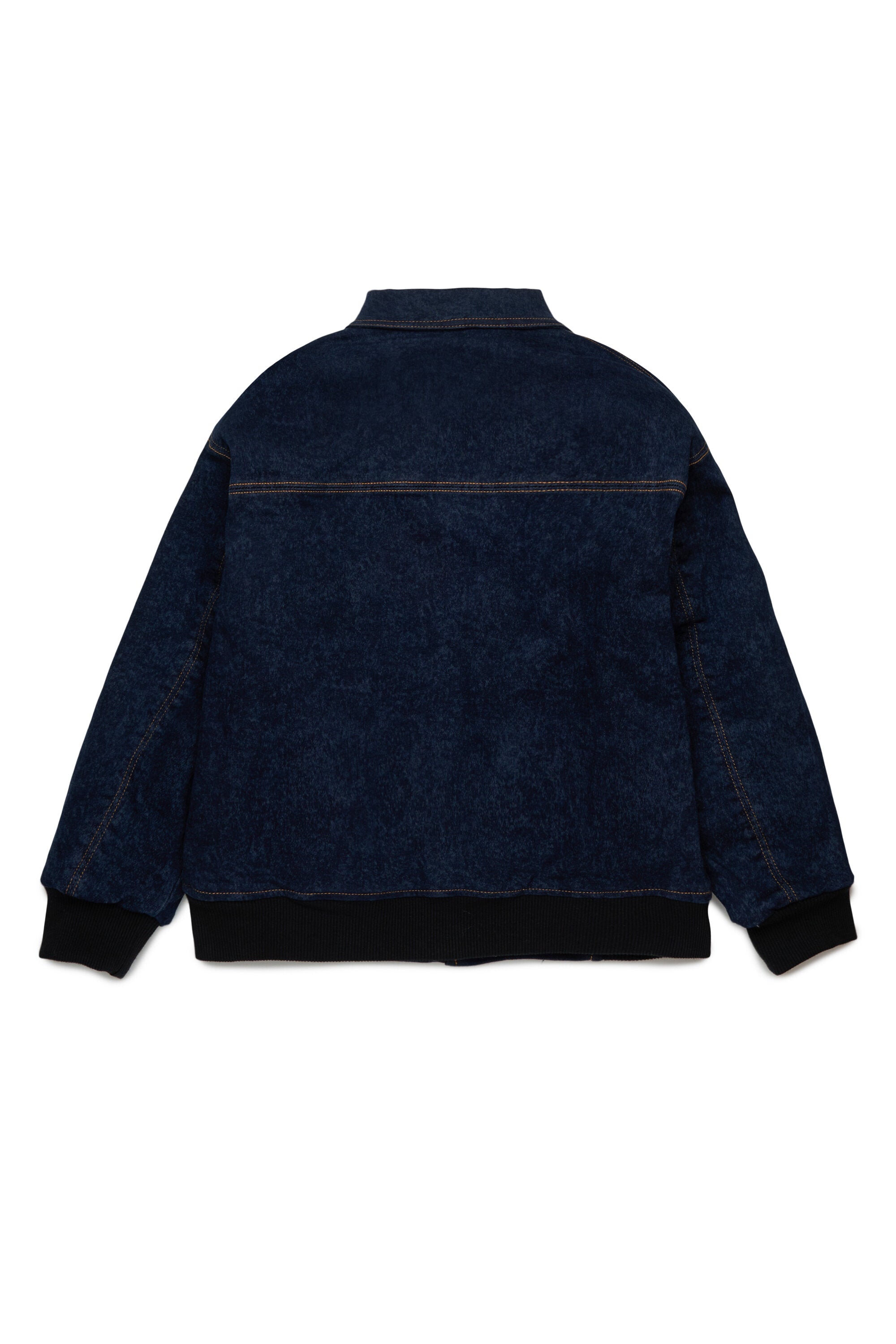 Chaqueta acolchada en denim jaspeado