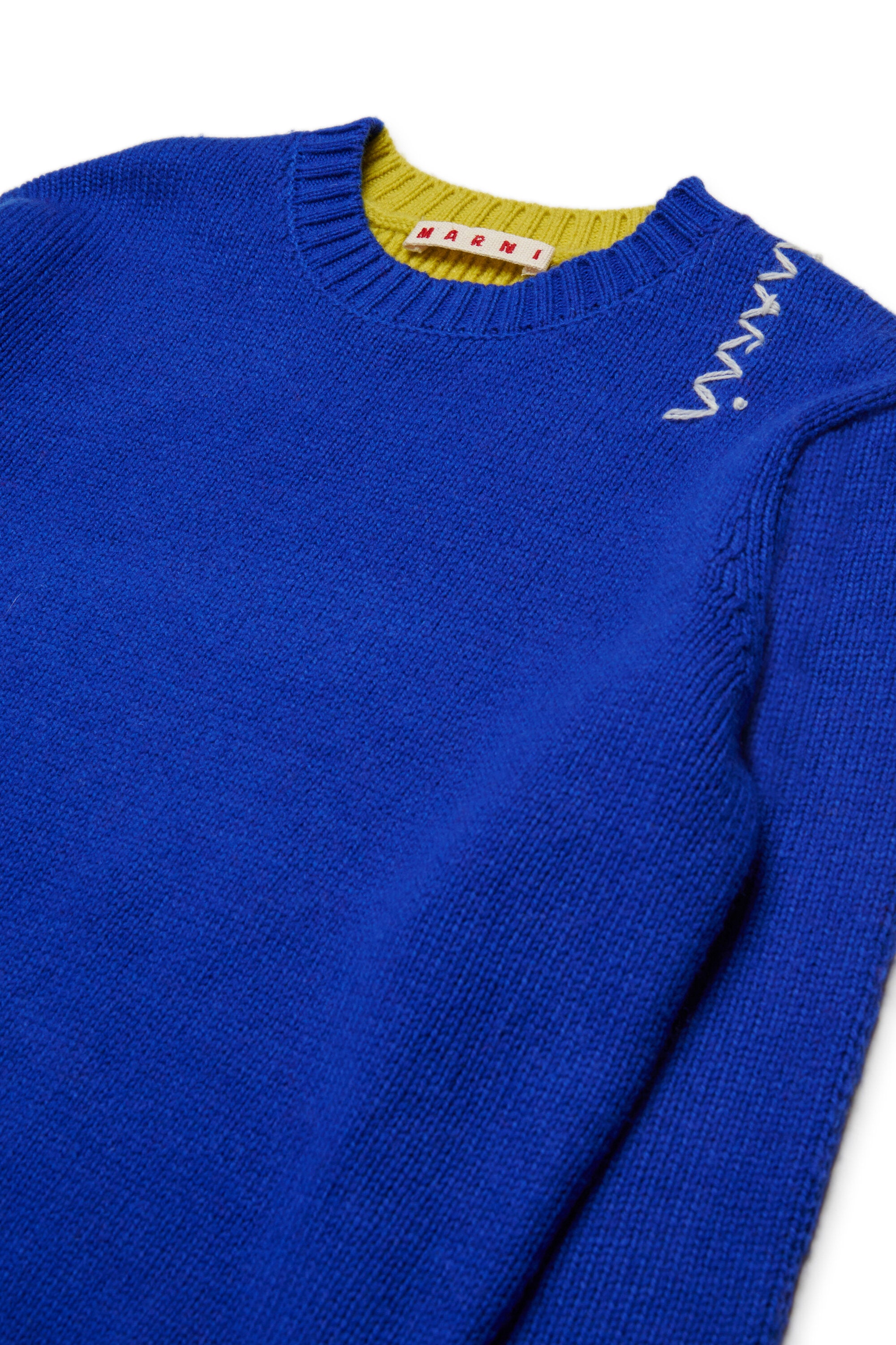 Jersey de mezcla de lana con bloques de color