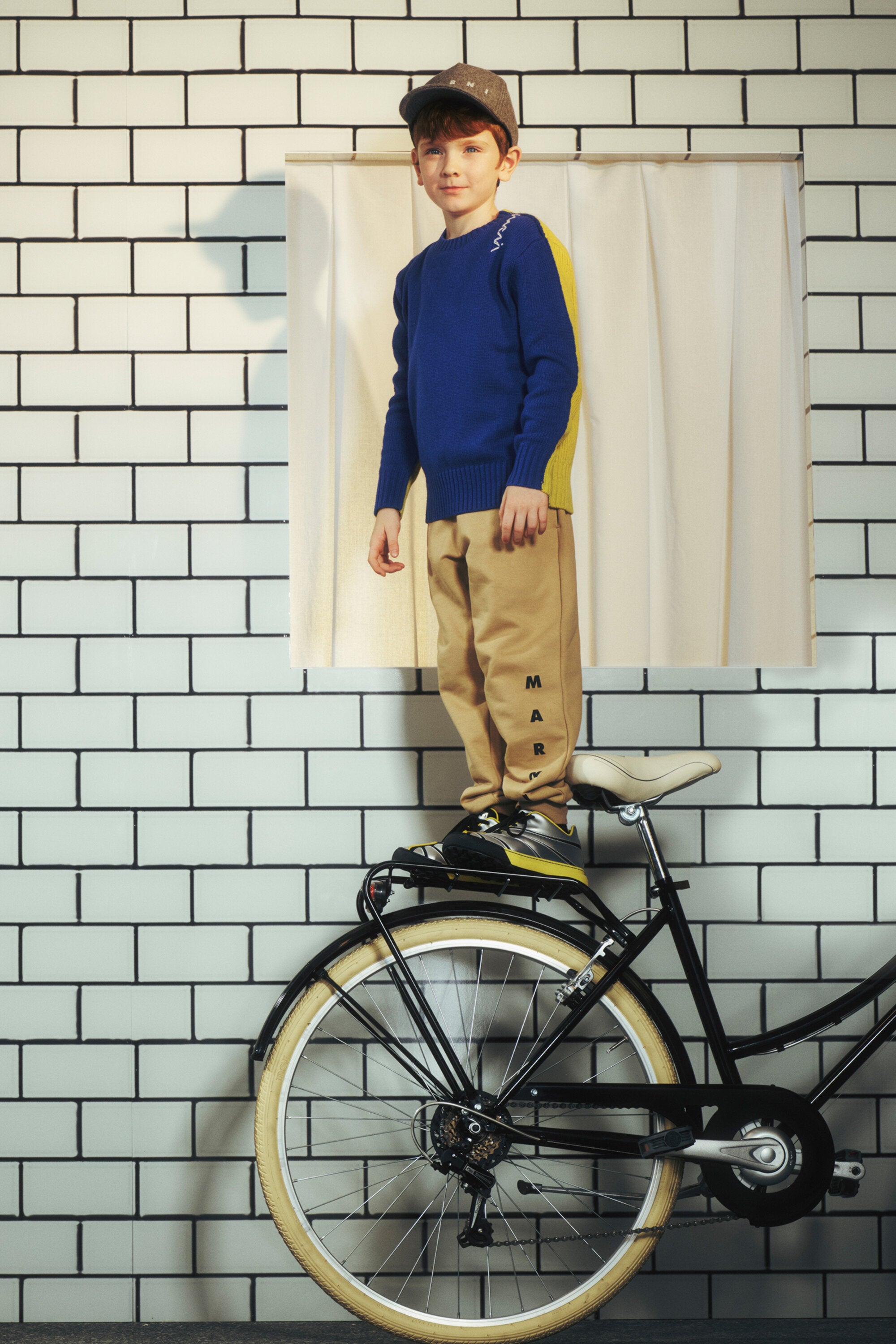 Jersey de mezcla de lana con bloques de color