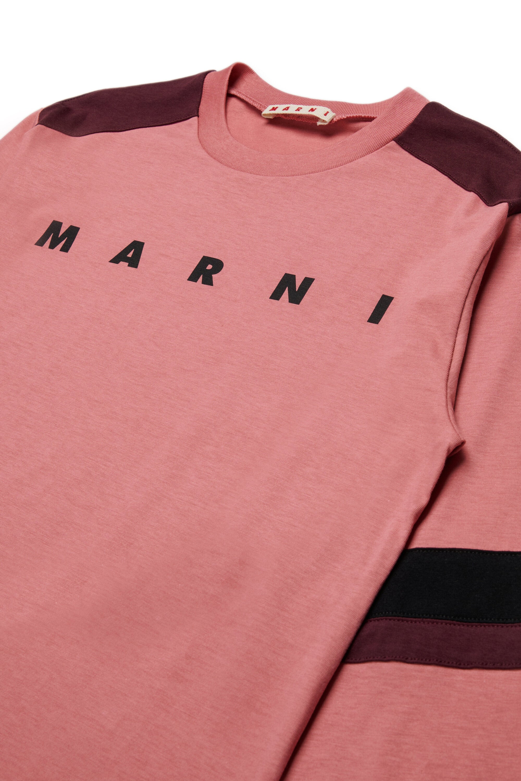 Camiseta de manga larga en jersey de bloques de color