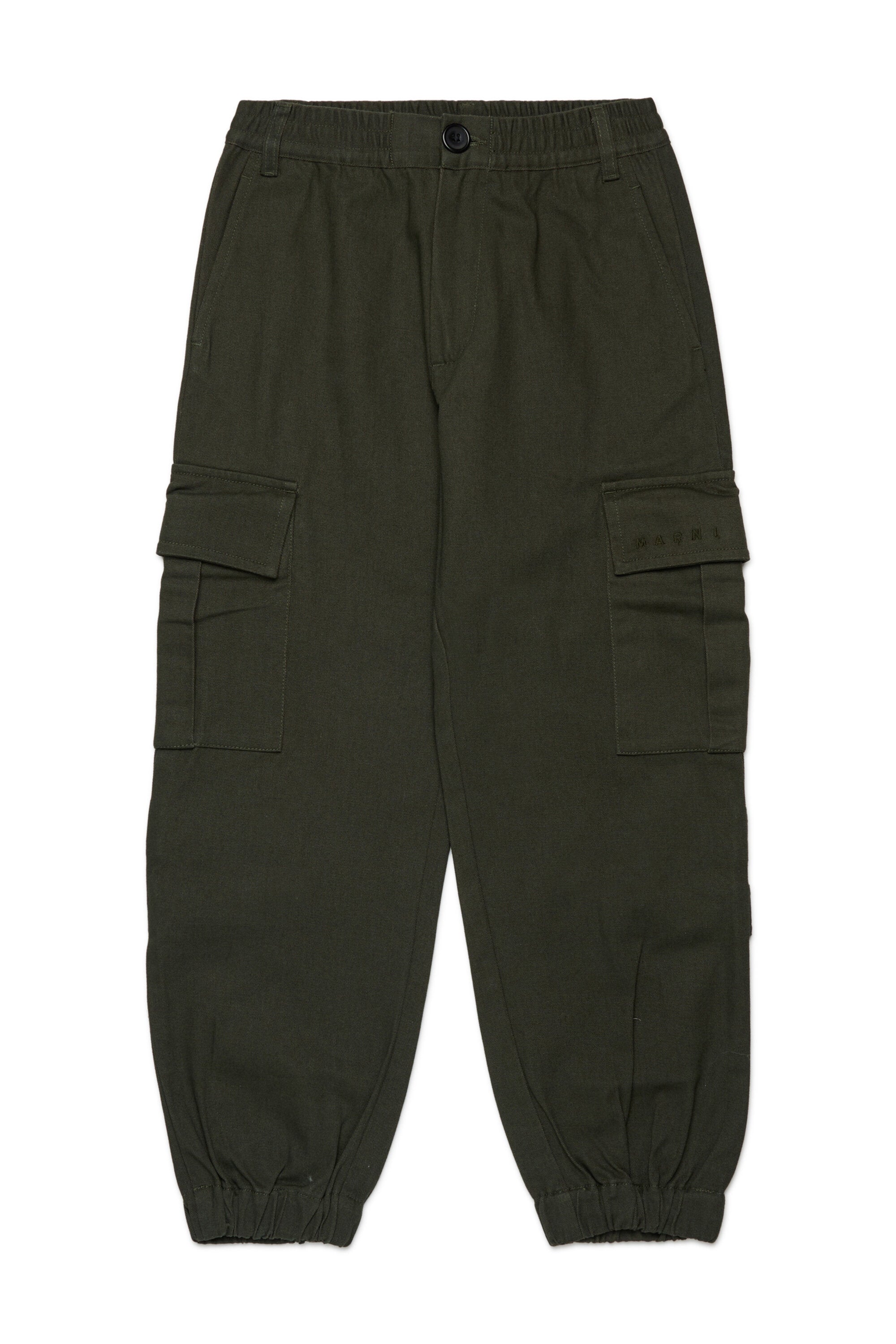 Pantalones cargo de gabardina con tirantes ajustables