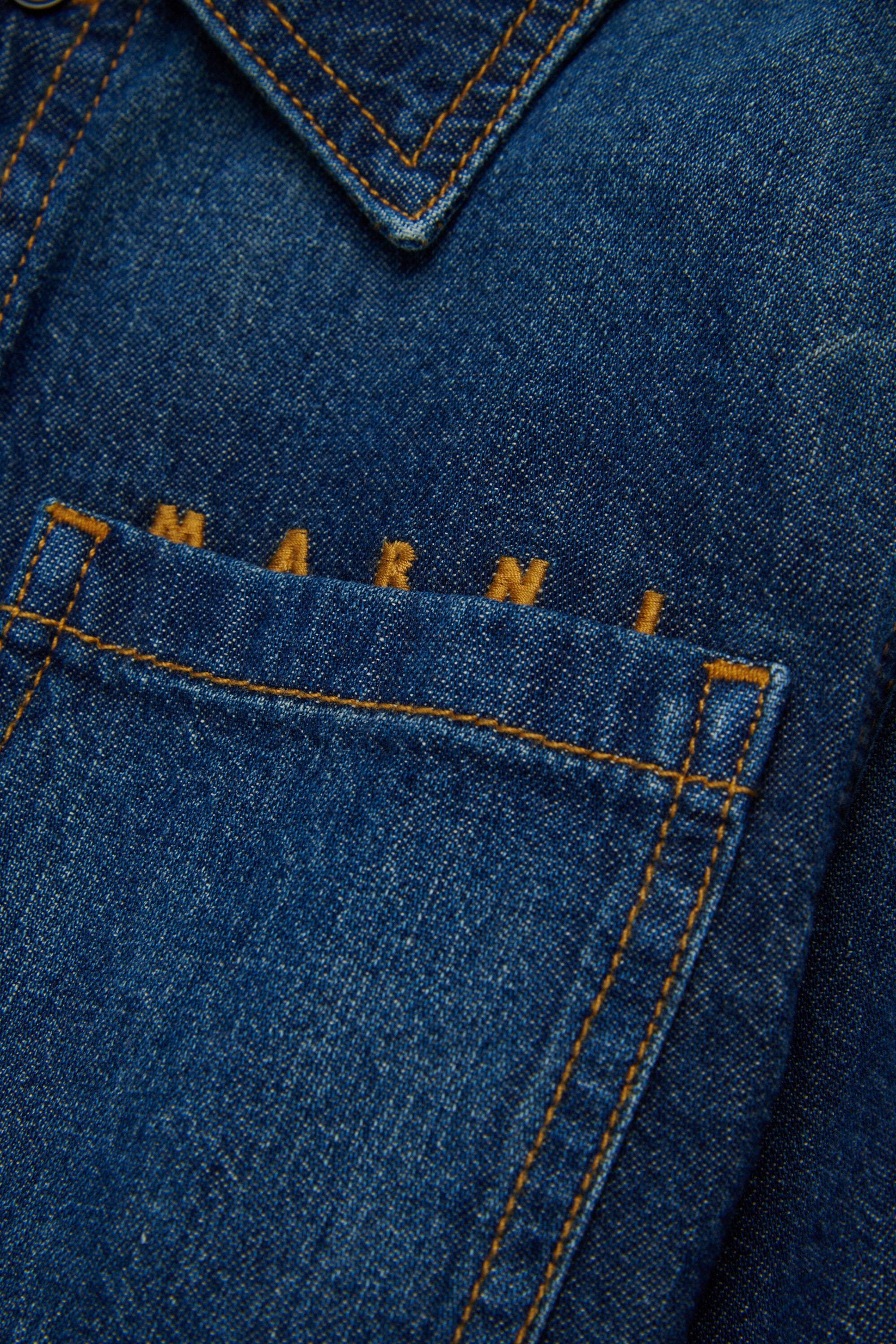 Dark blue light denim shirt