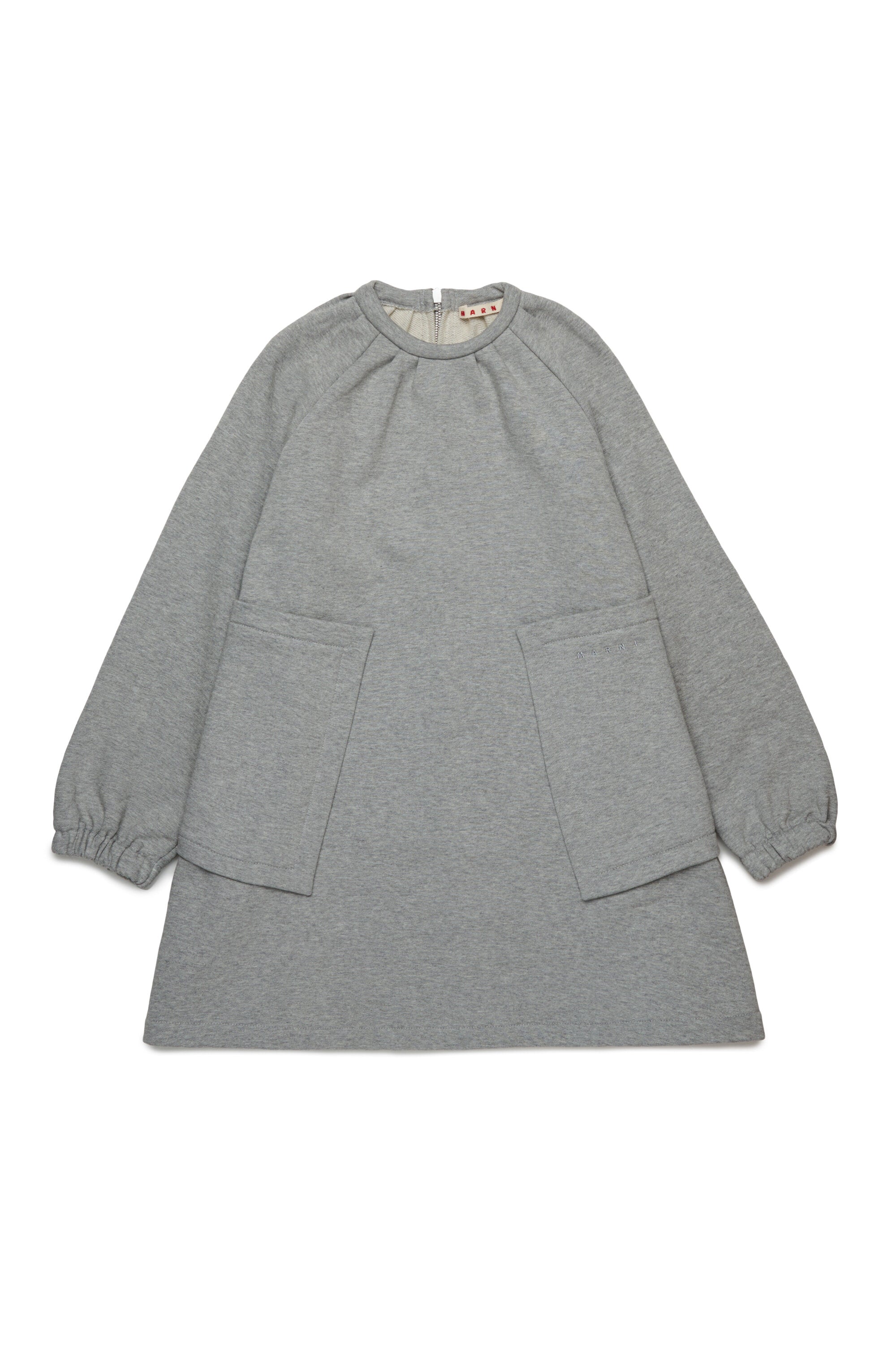 Minivestido de felpa con bolsillos de parche