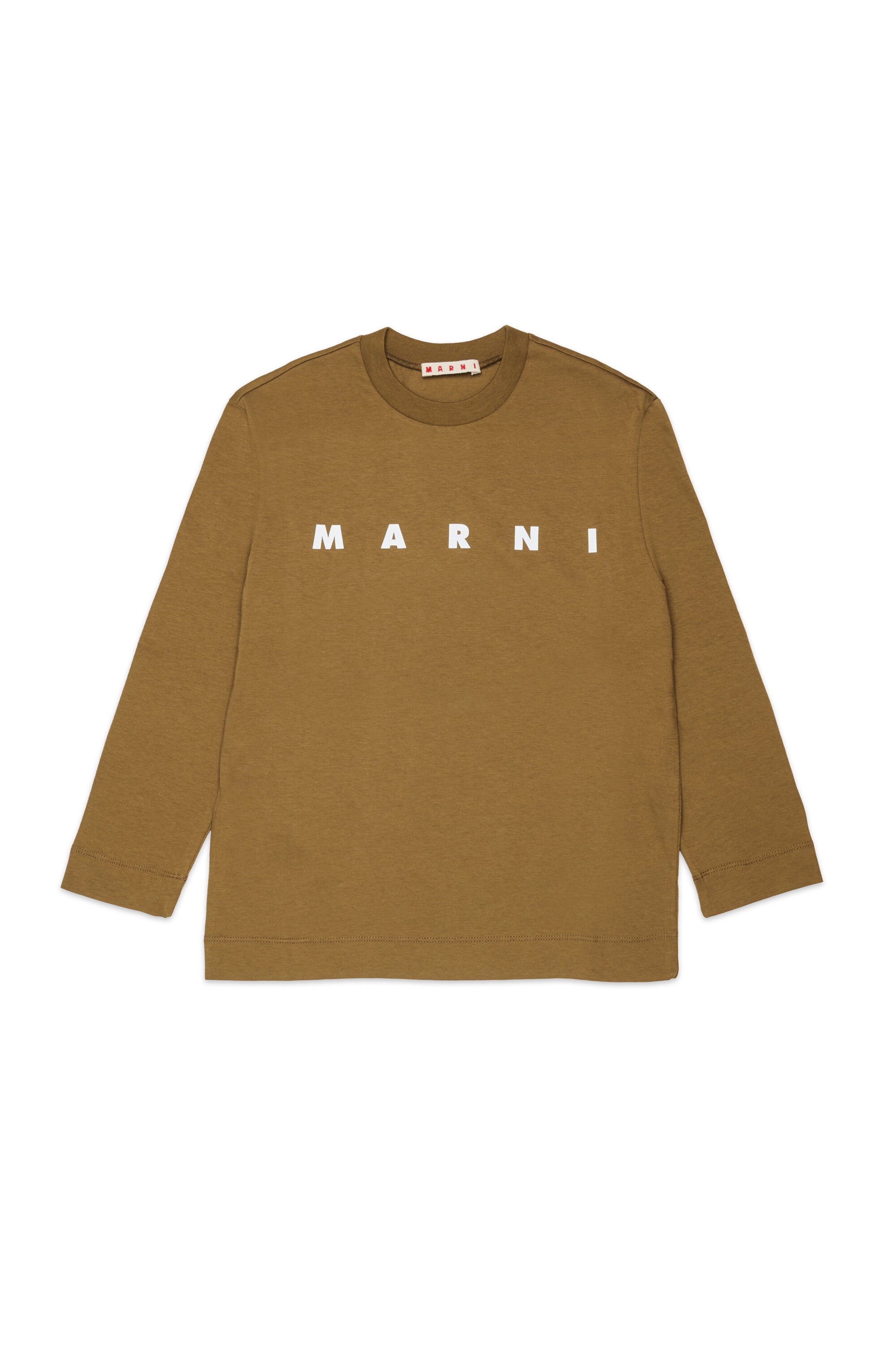 Camiseta de manga larga de jersey con logotipo Marni