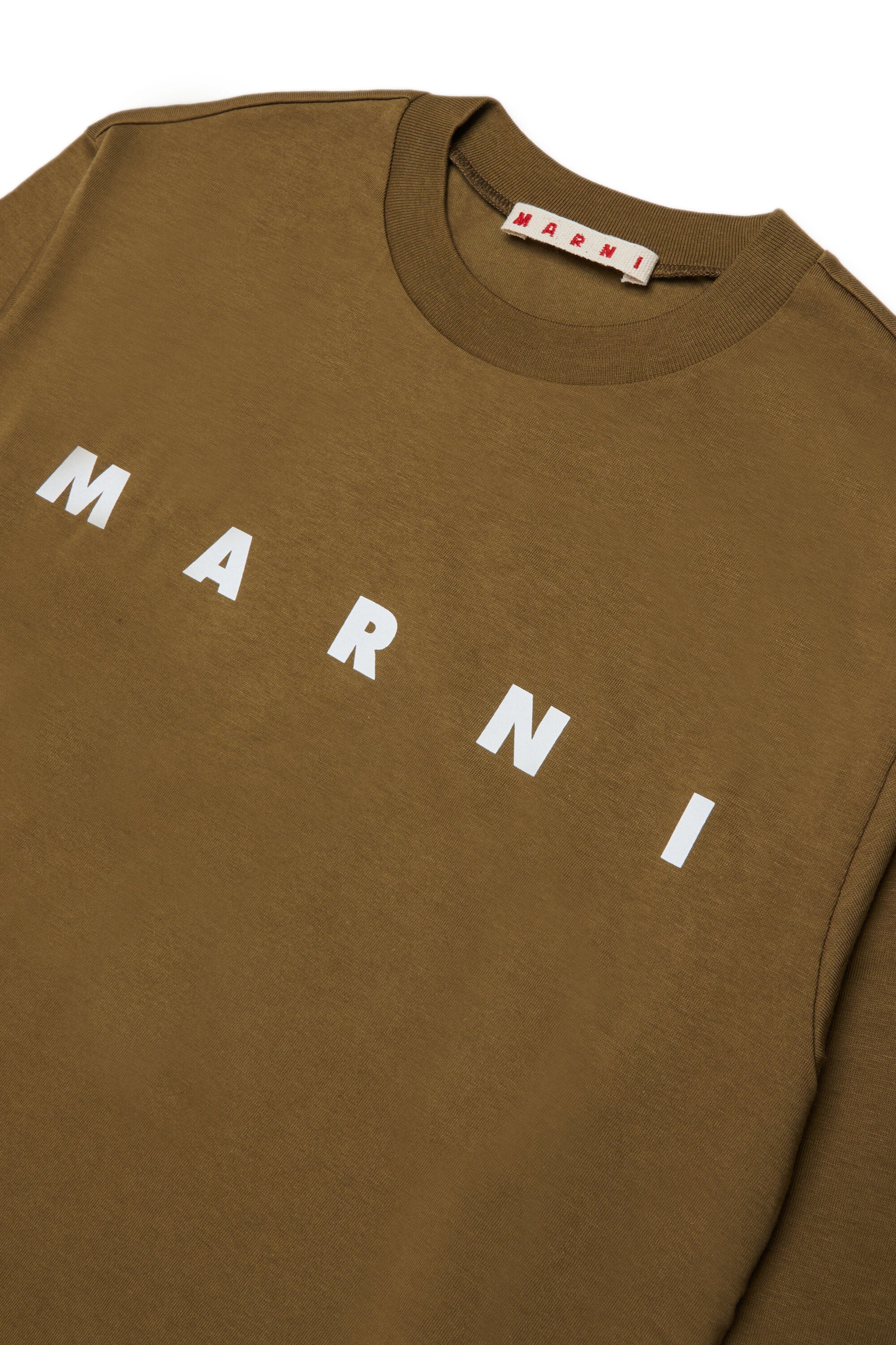 Camiseta de manga larga de jersey con logotipo Marni