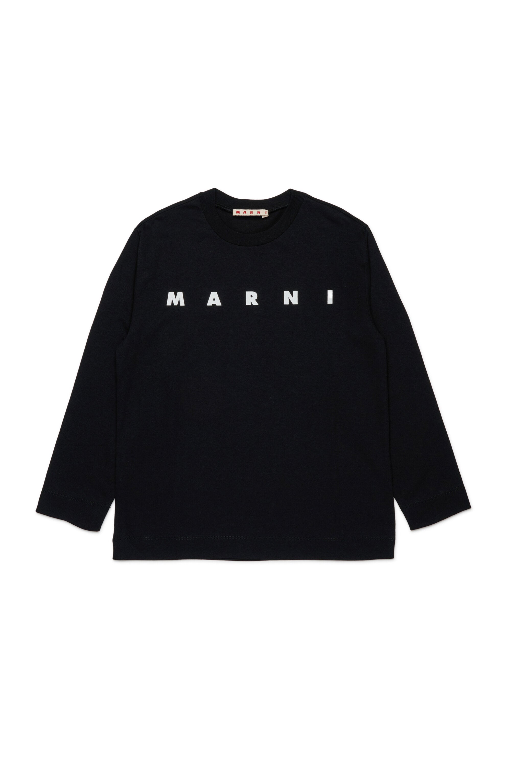 Long sleeves jersey T-shirt with Marni logo