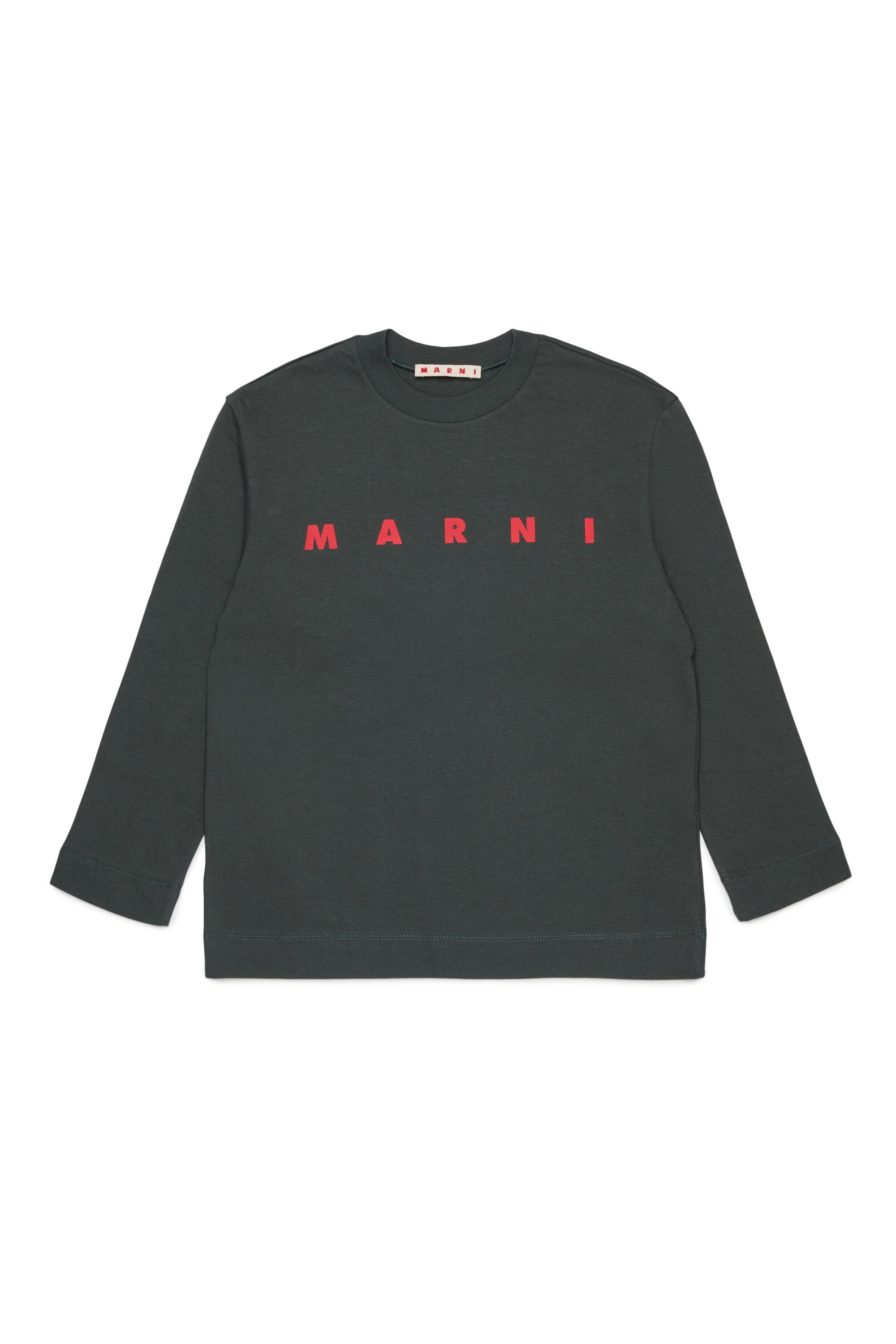 Camiseta de manga larga de jersey con logotipo Marni