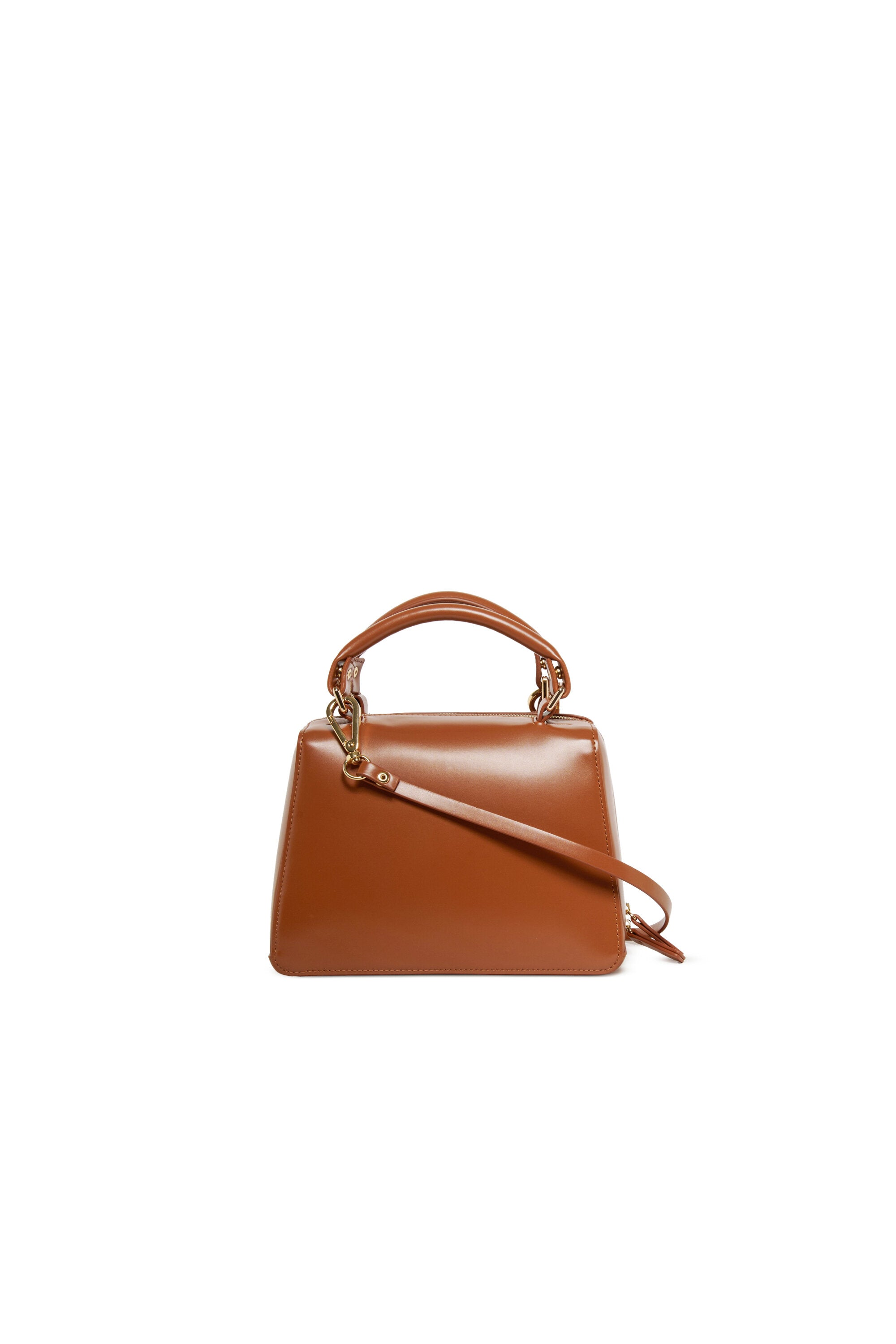 School Bag in coated fabric with shoulder strap