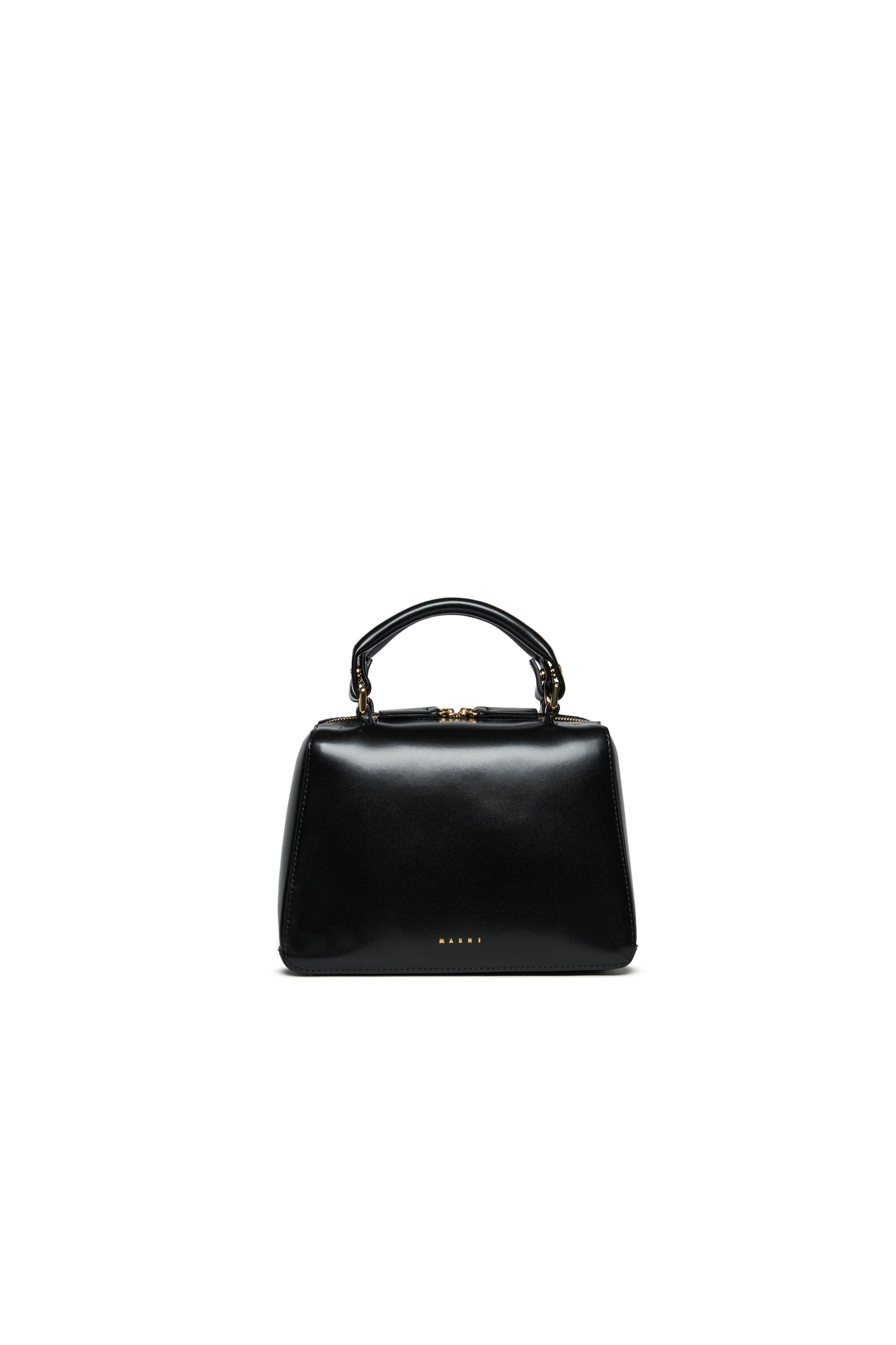 School Bag in coated fabric with shoulder strap