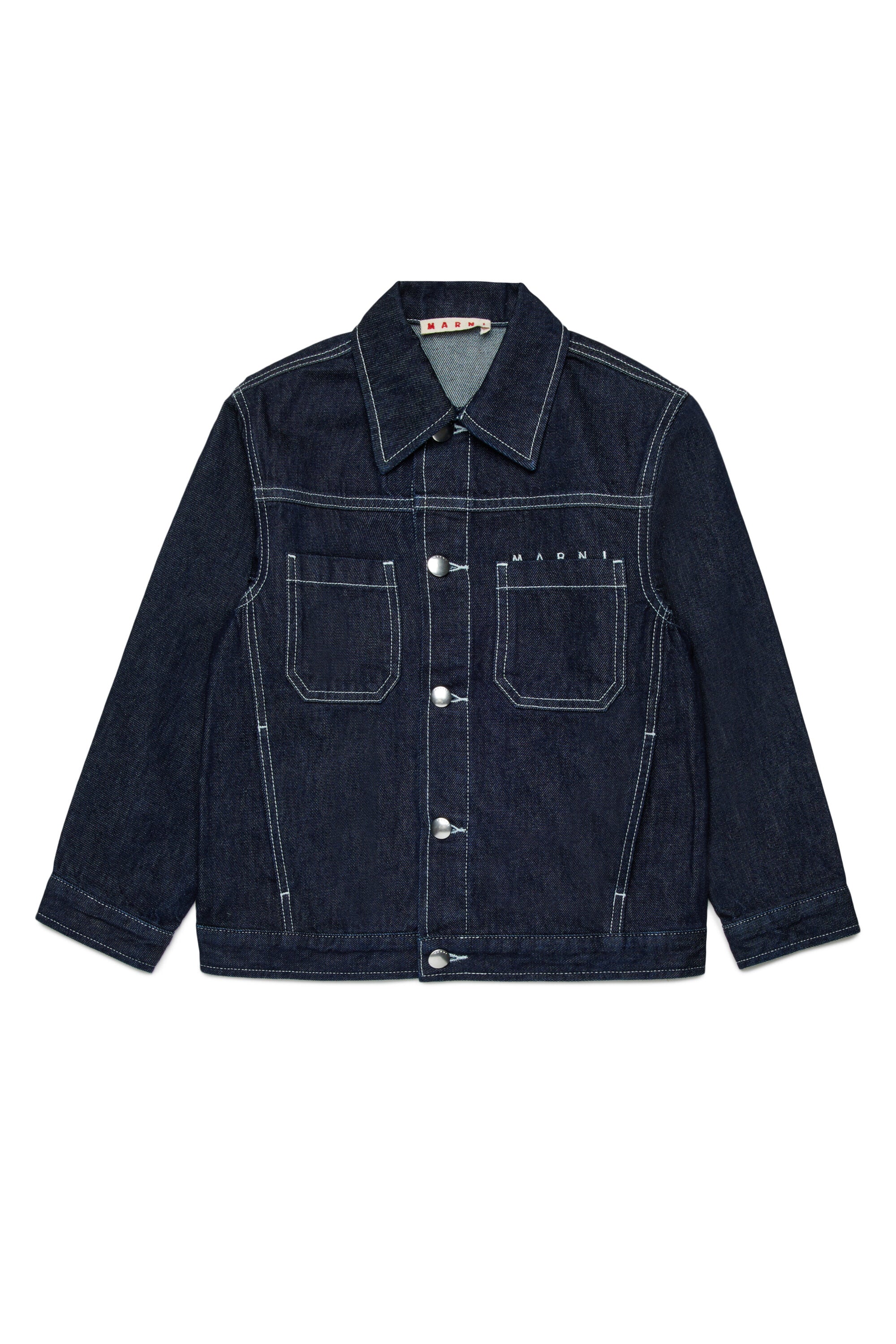 Chaqueta vaquera con logo estampado