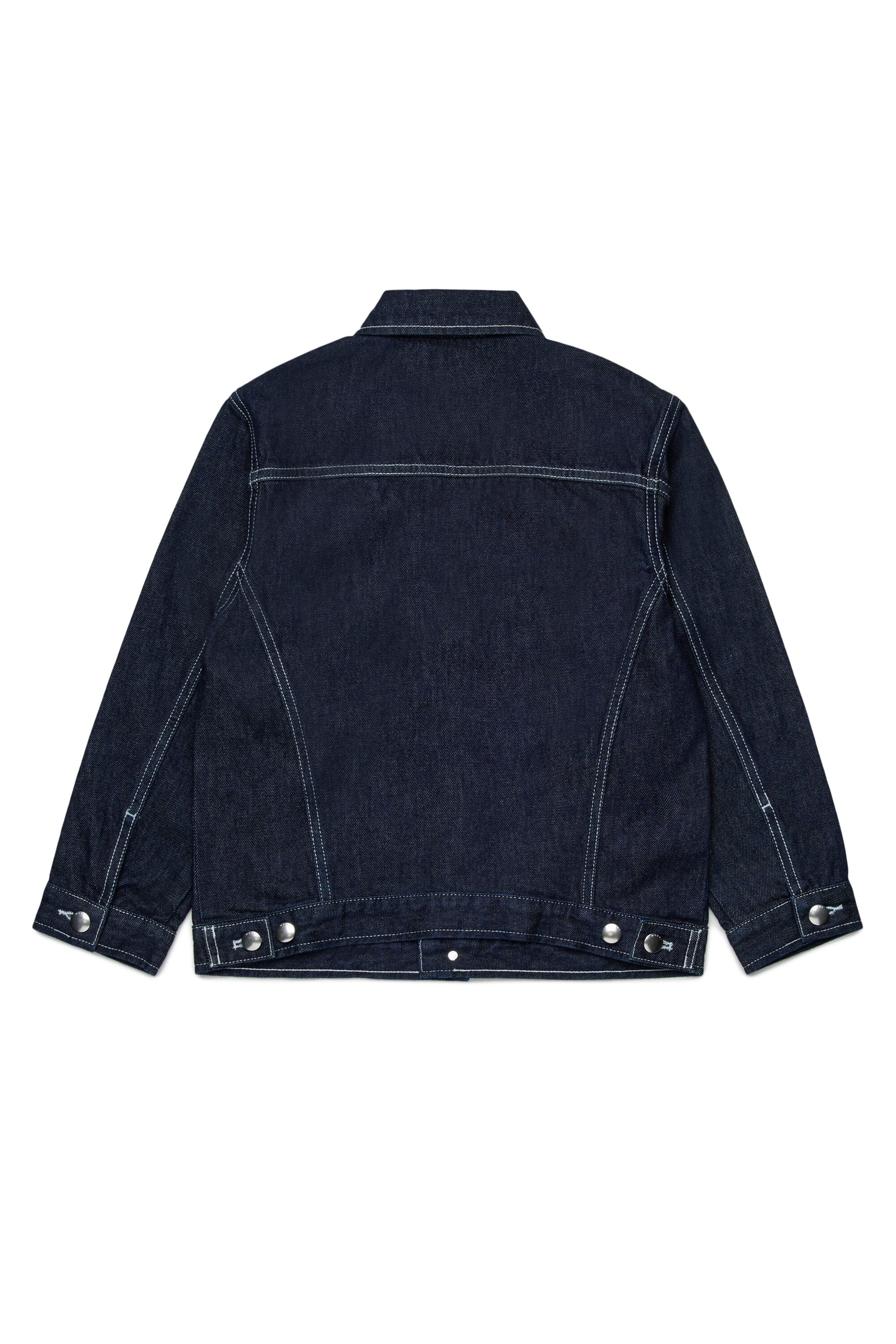 Denim jacket with printed logo