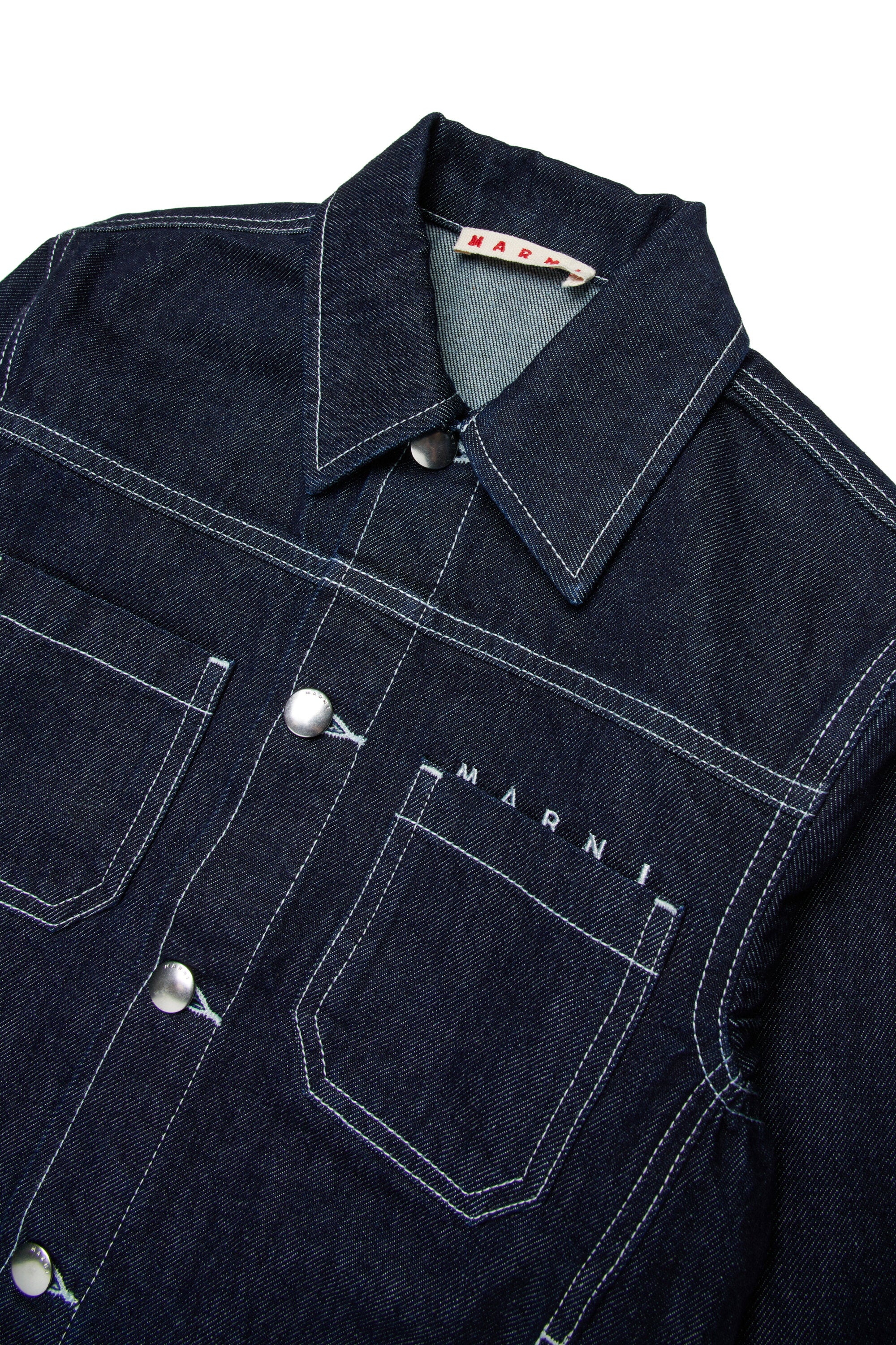 Chaqueta vaquera con logo estampado