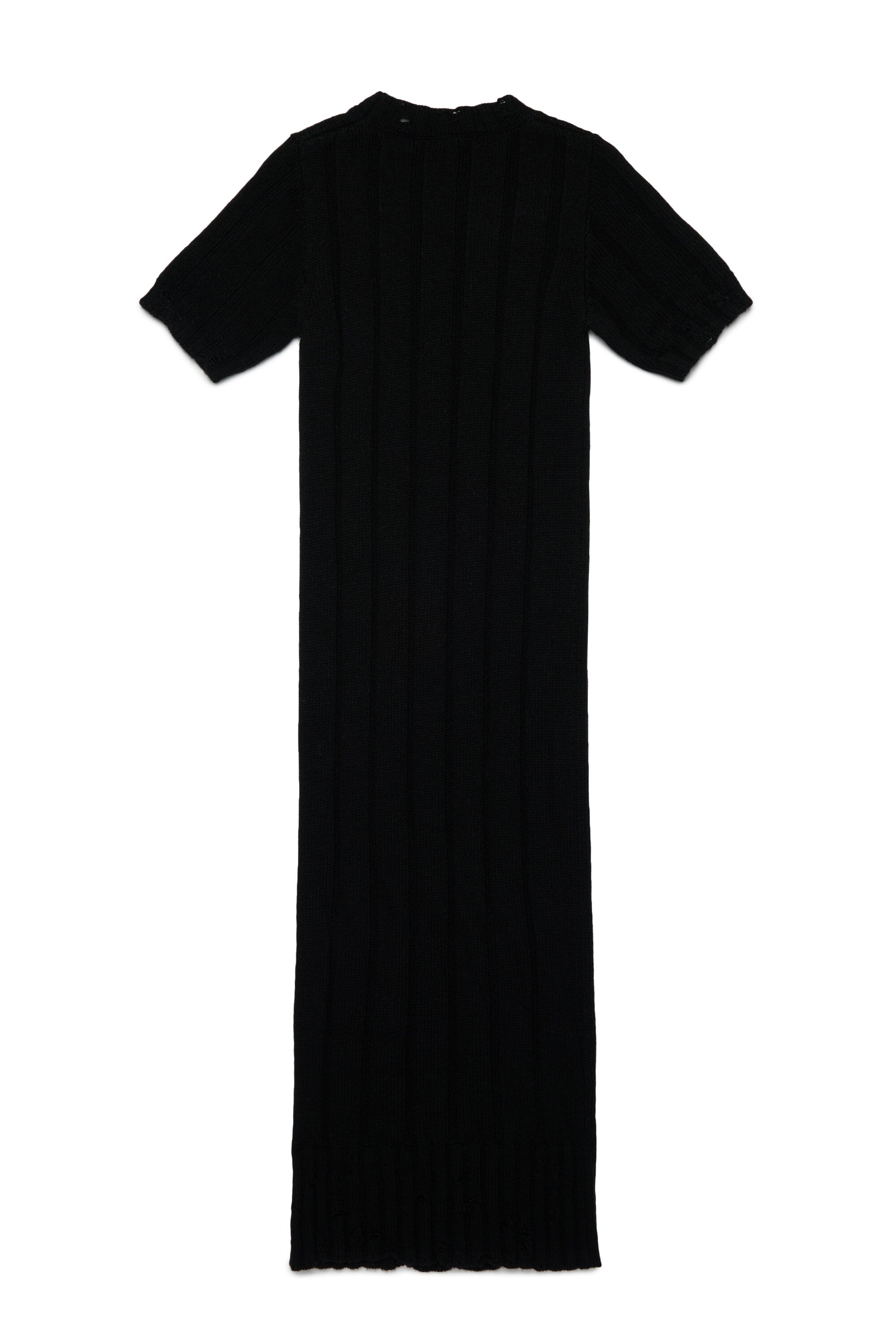 Vestido largo de lana con roturas