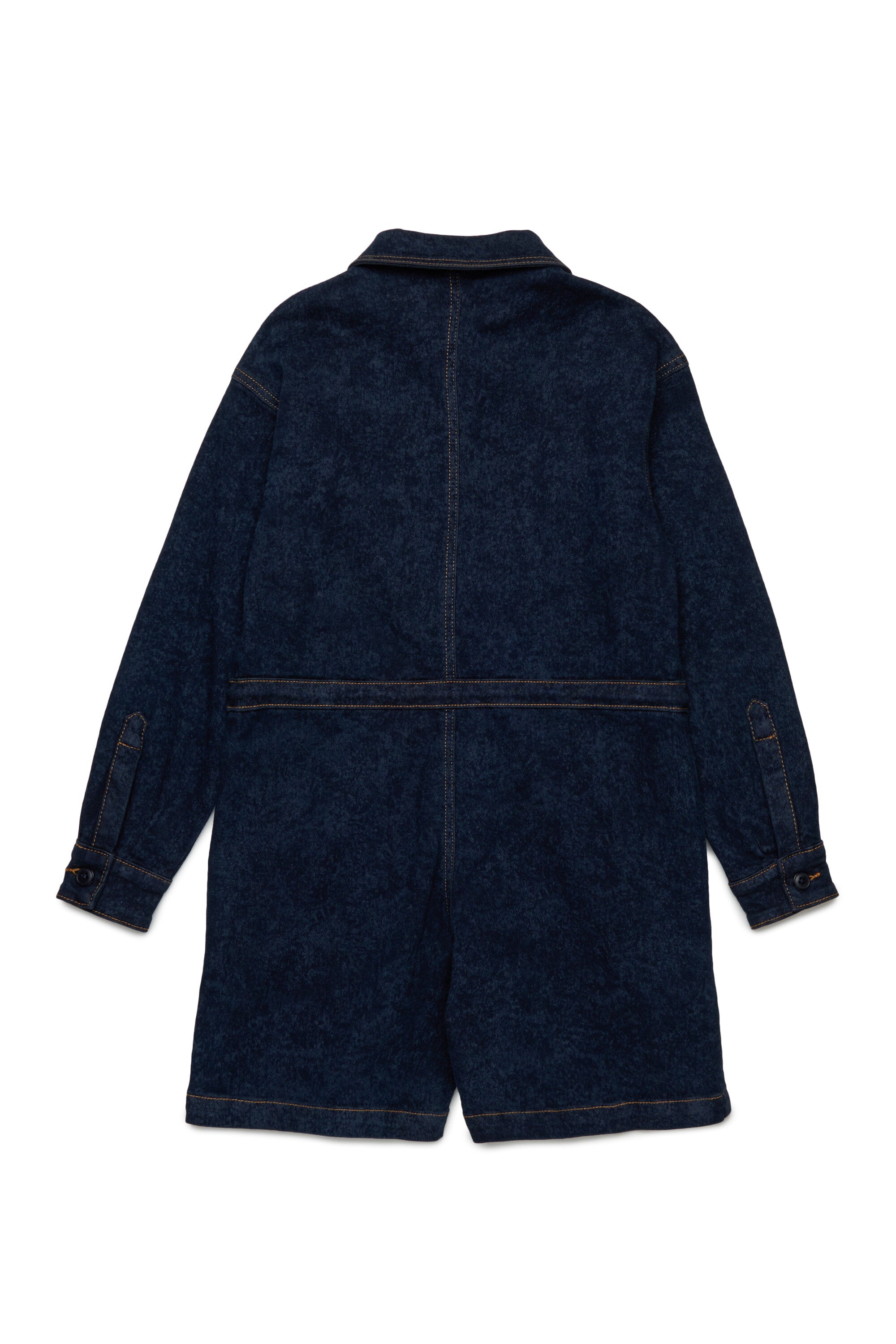 Mono denim jaspeado con cordón