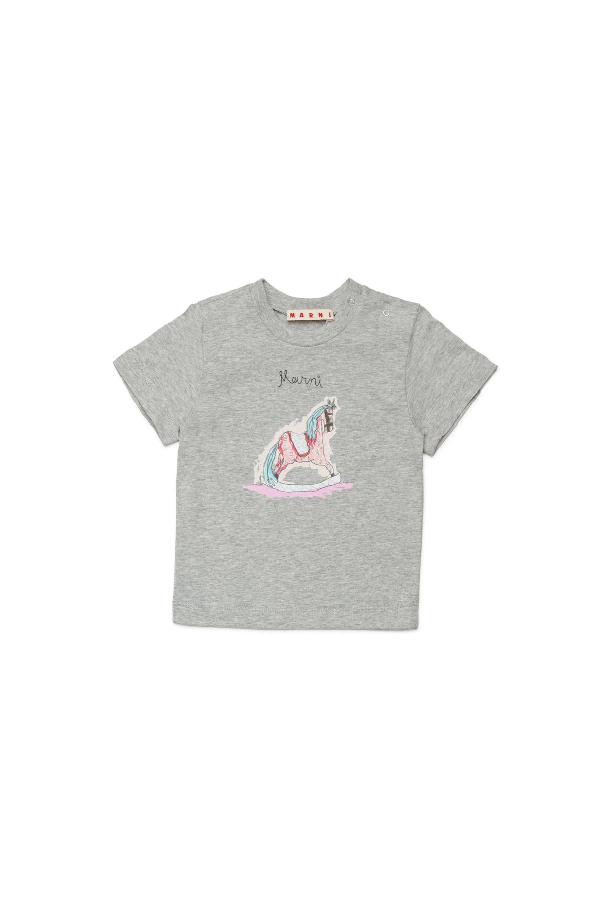 Camiseta de cuello redondo con logo